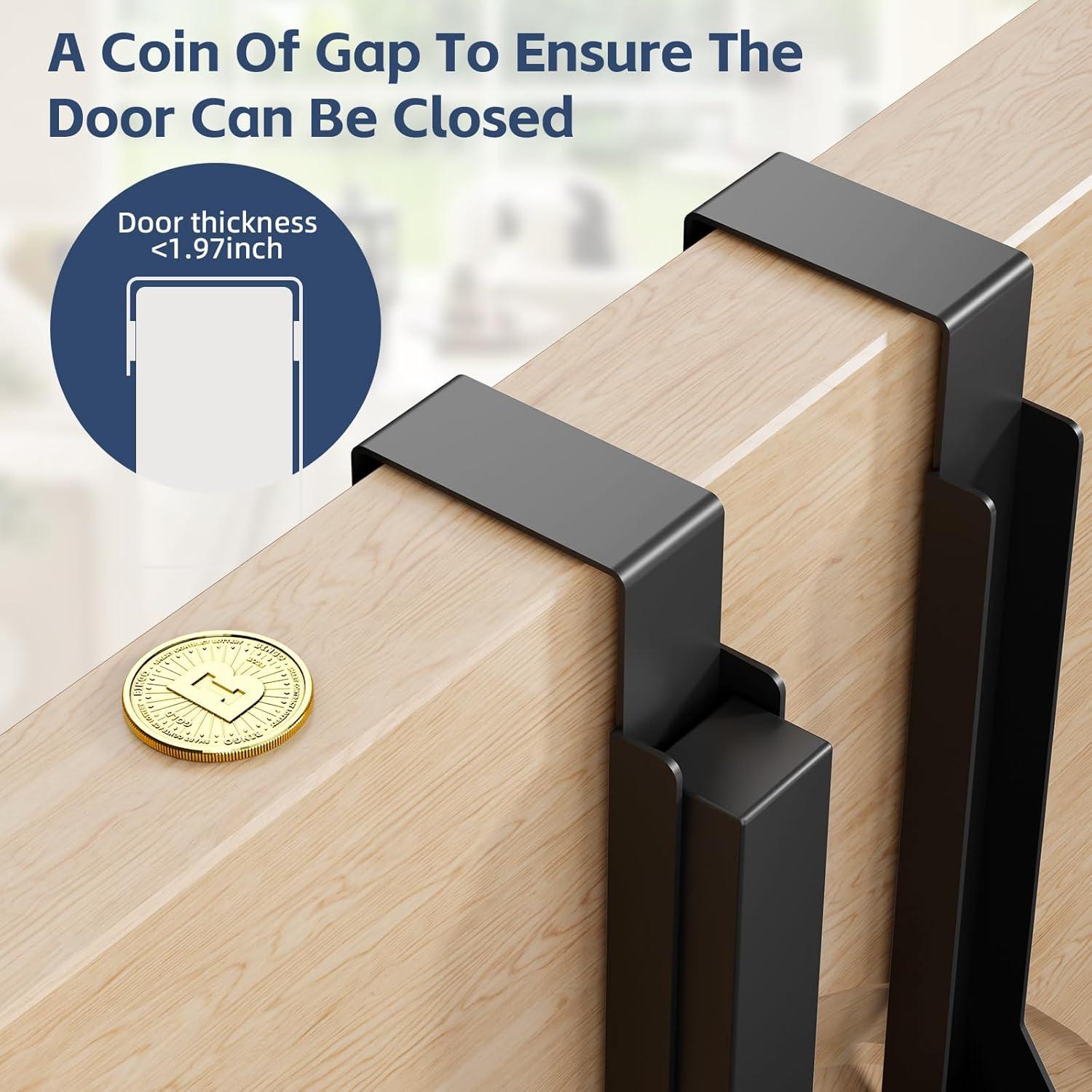 Perchero Plegable Sobre La Puerta WLCSNG Negro 6 Ganchos