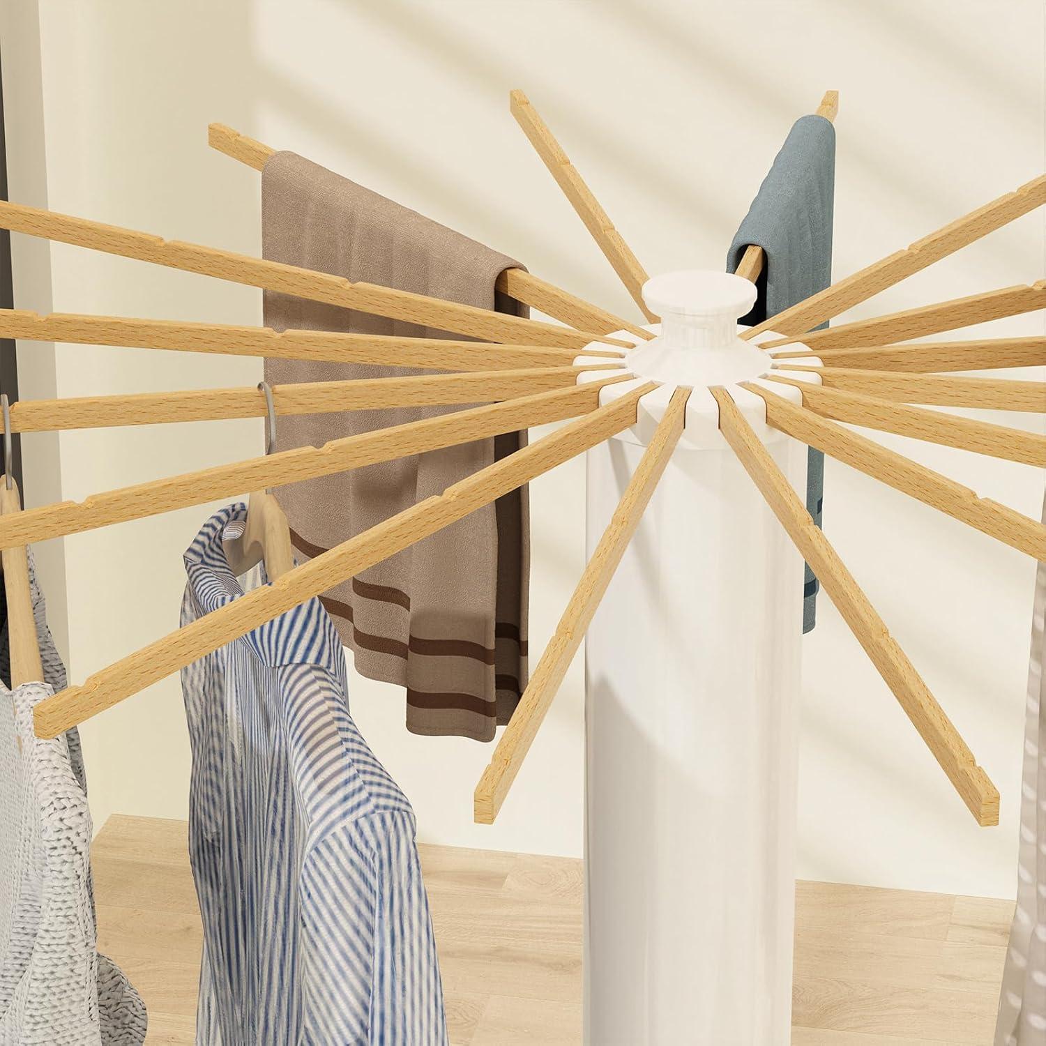 Soporte de Secado Plegable Dr.DJ 16 Brazos Madera 20.41 kg