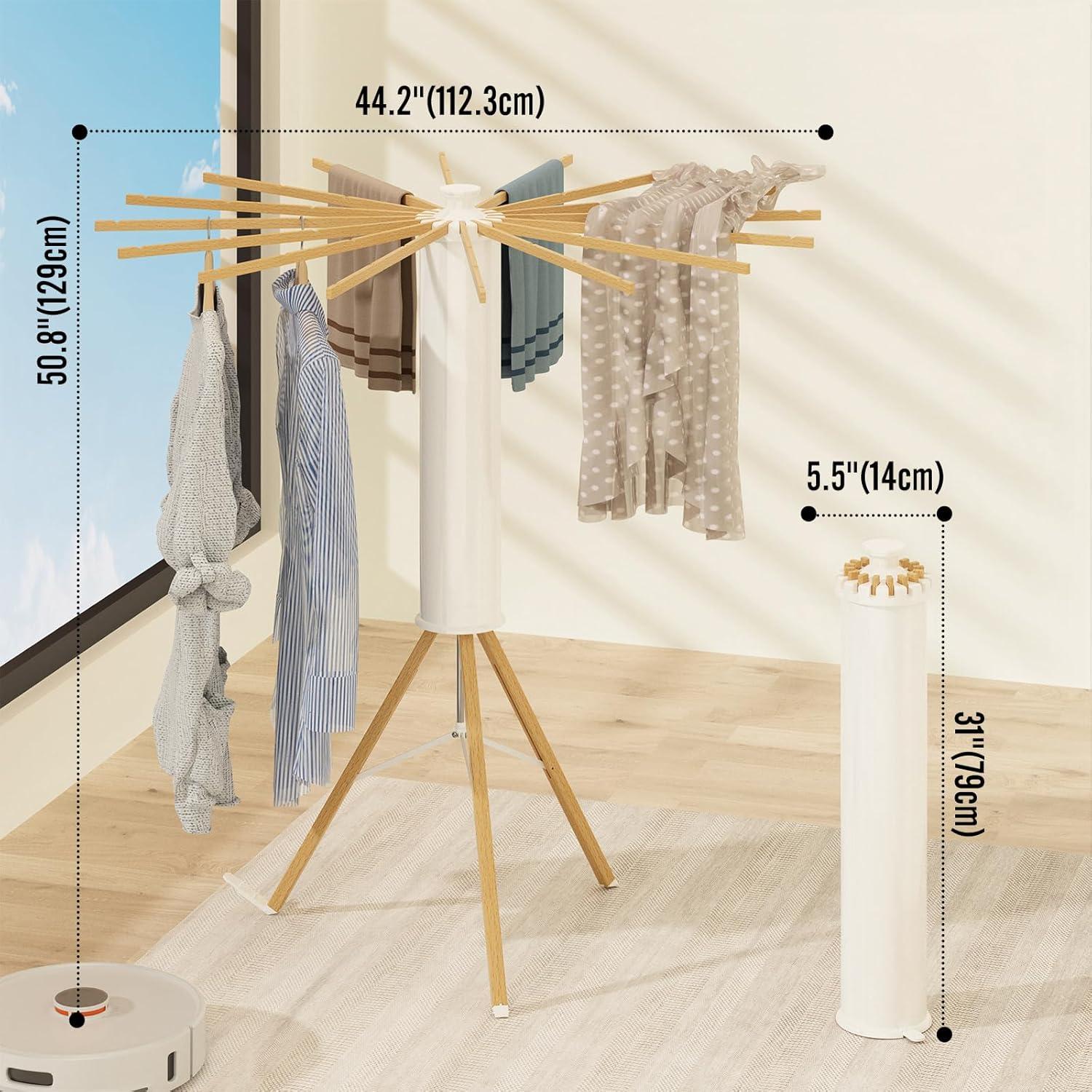 Soporte de Secado Plegable Dr.DJ 16 Brazos Madera 20.41 kg