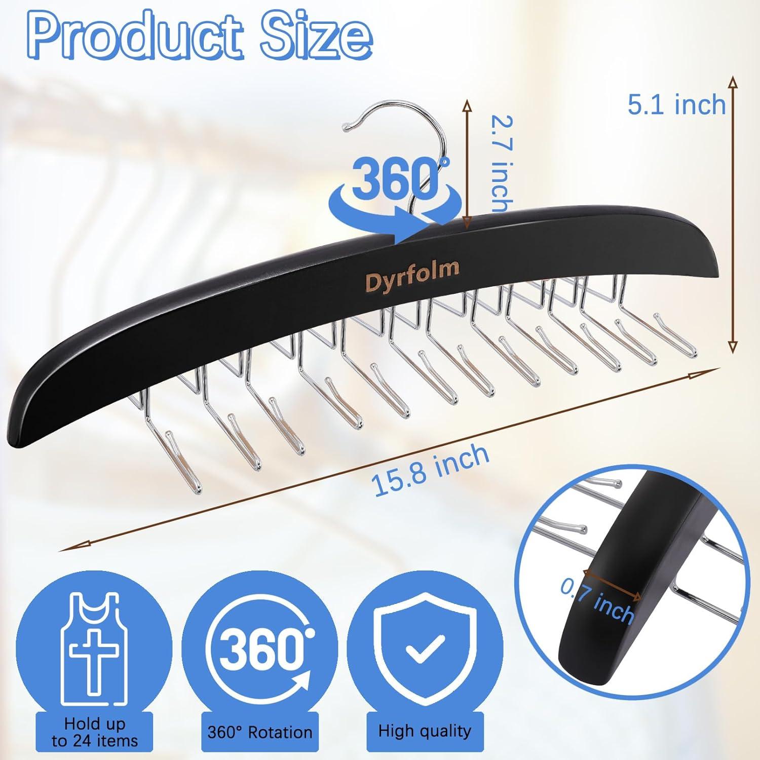 Perchero de Madera Dyrfolm 2 Pcs con 24 Ganchos Plegables