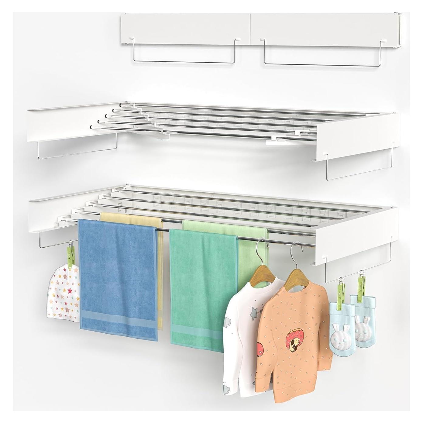 Estante de Secado Plegable Zentuary Home 80 cm Blanco