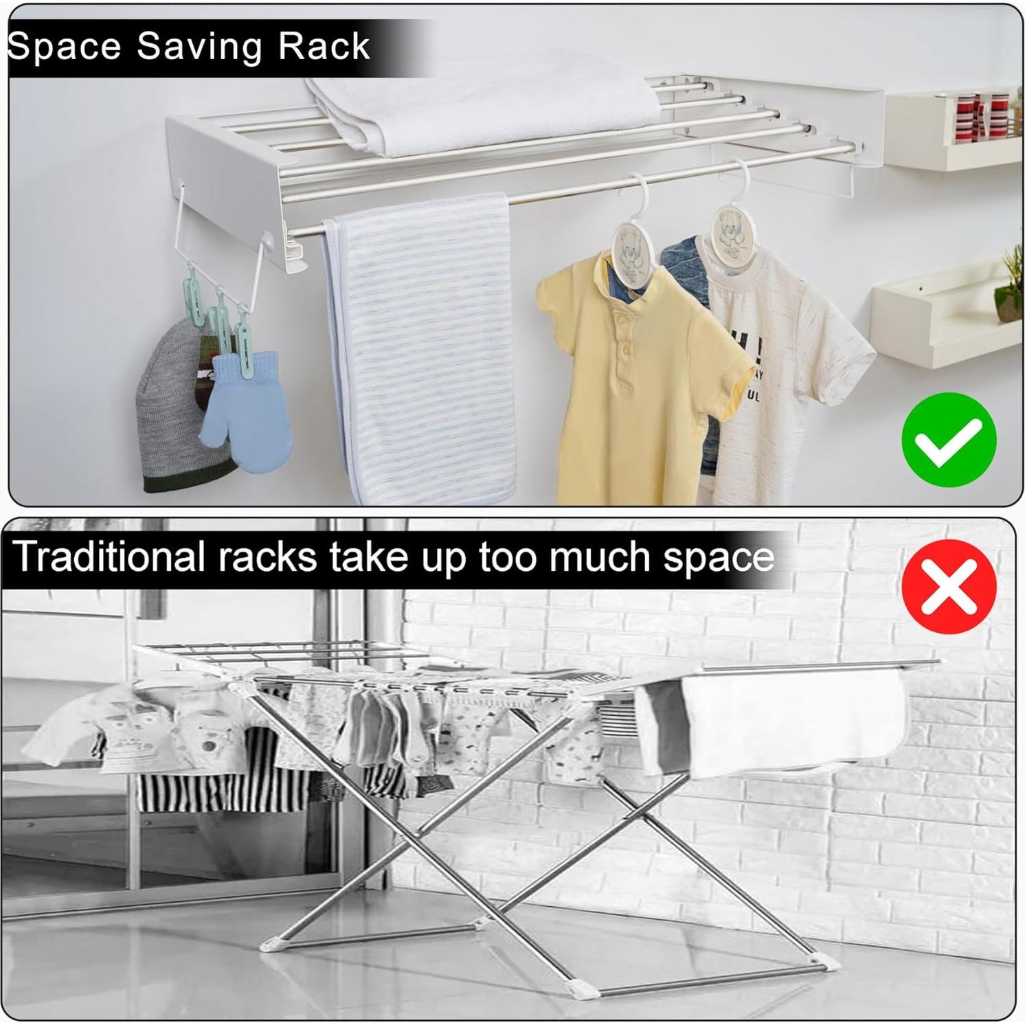 Estante de Secado Plegable Zentuary Home 80 cm Blanco