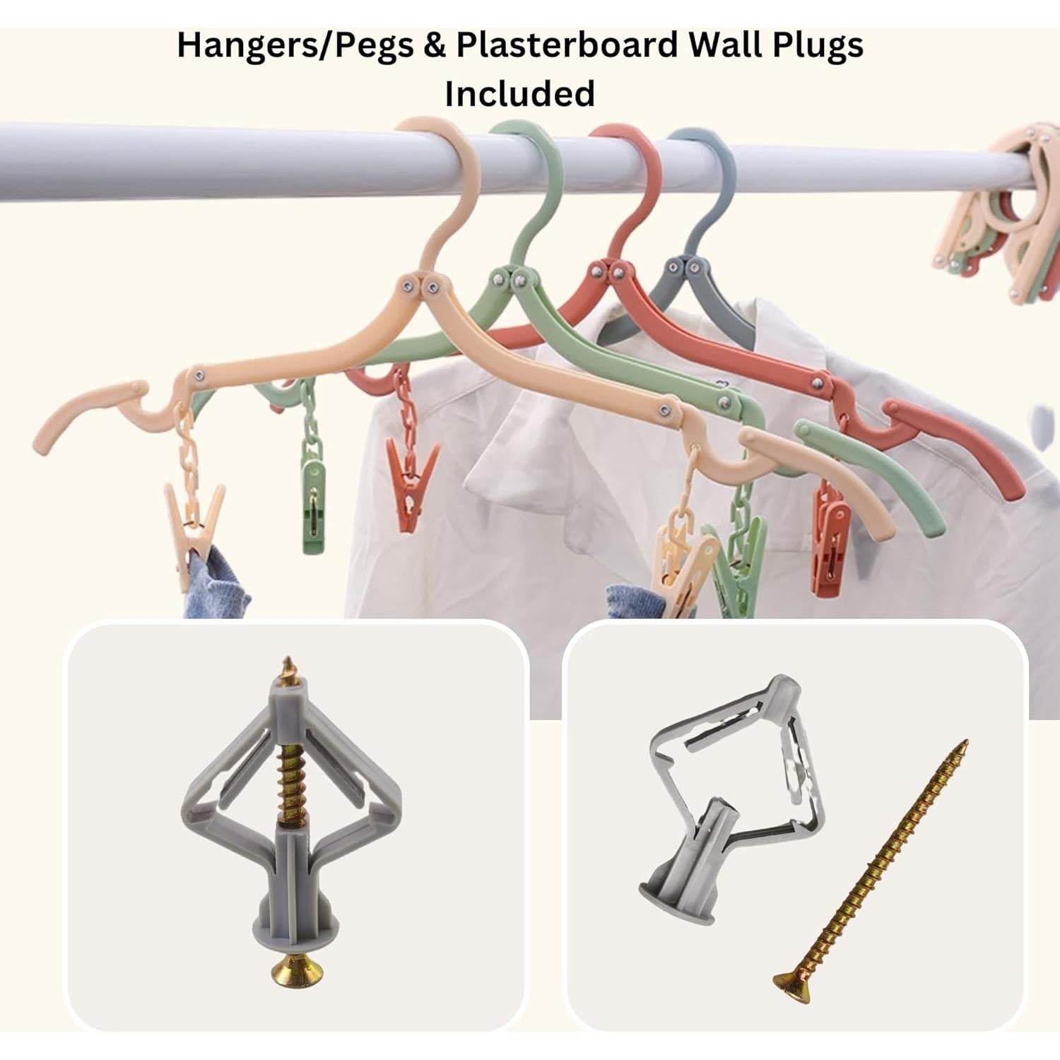 Estante de Secado Plegable Zentuary Home 80 cm Blanco