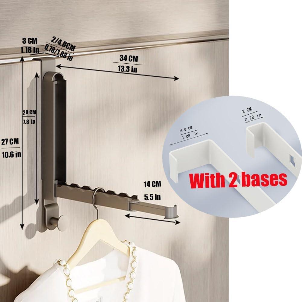 Secador de Ropa Plegable YTKJ Gris Espacial con Ganchos