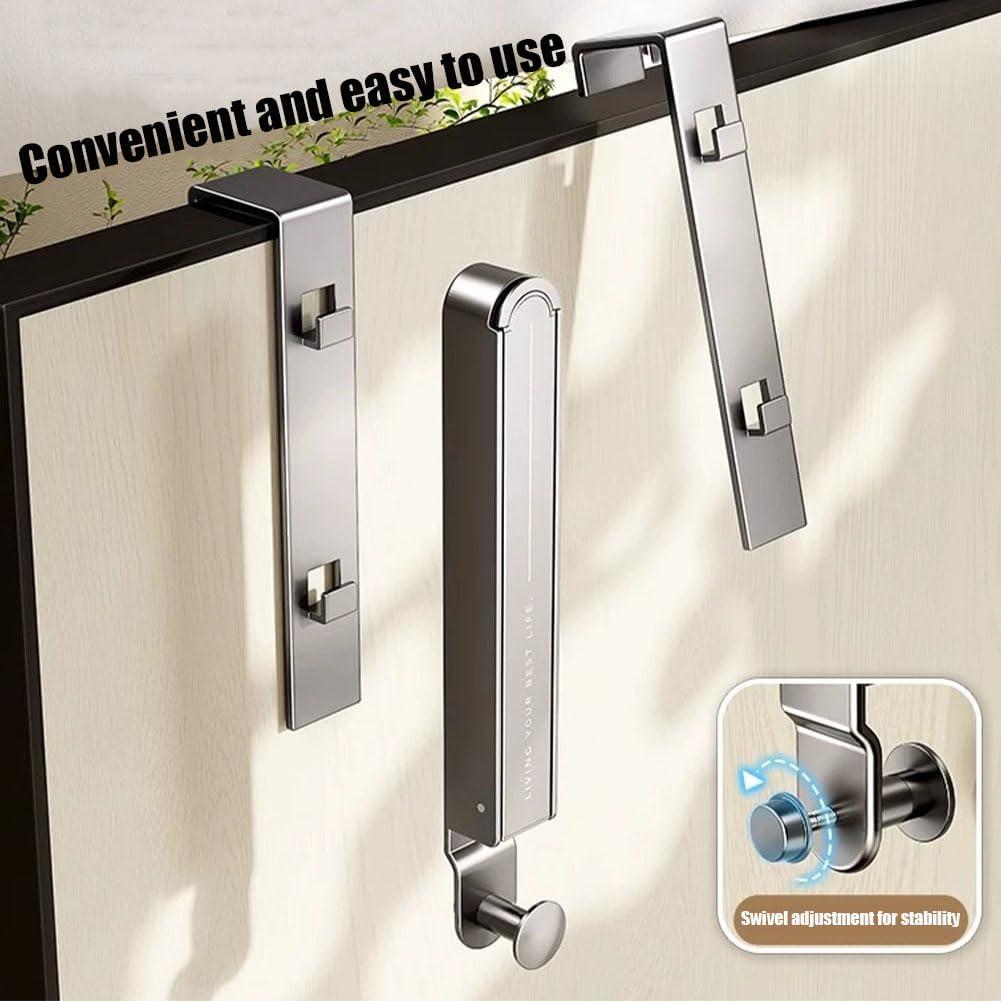 Secador de Ropa Plegable YTKJ Gris Espacial con Ganchos