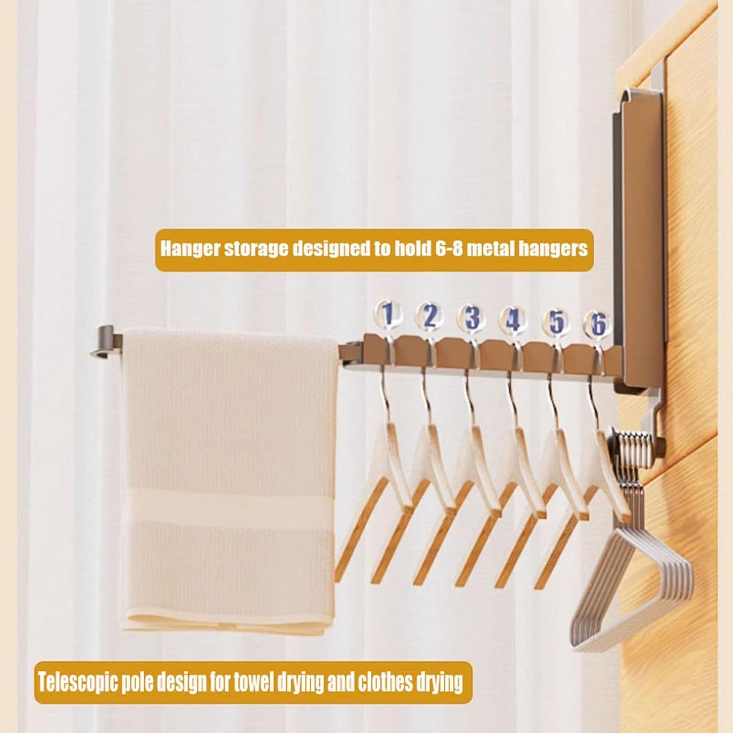 Secador de Ropa Plegable YTKJ Gris Espacial con Ganchos