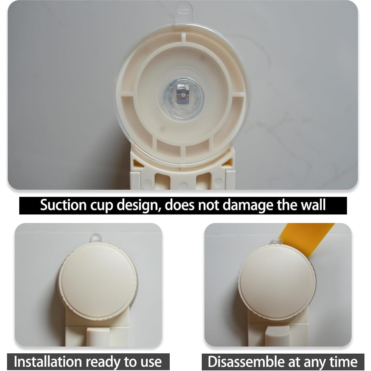 Soporte para Toallas FCWVP con Ventosa Plegable Blanco