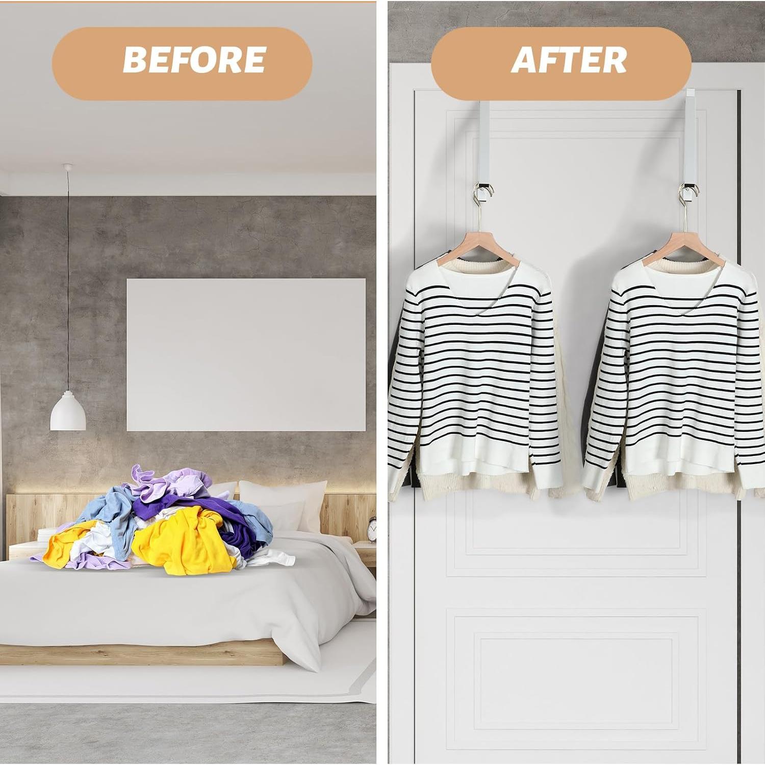 Organizador de Perchas Plegable Suzile - 2 Pcs Blanco