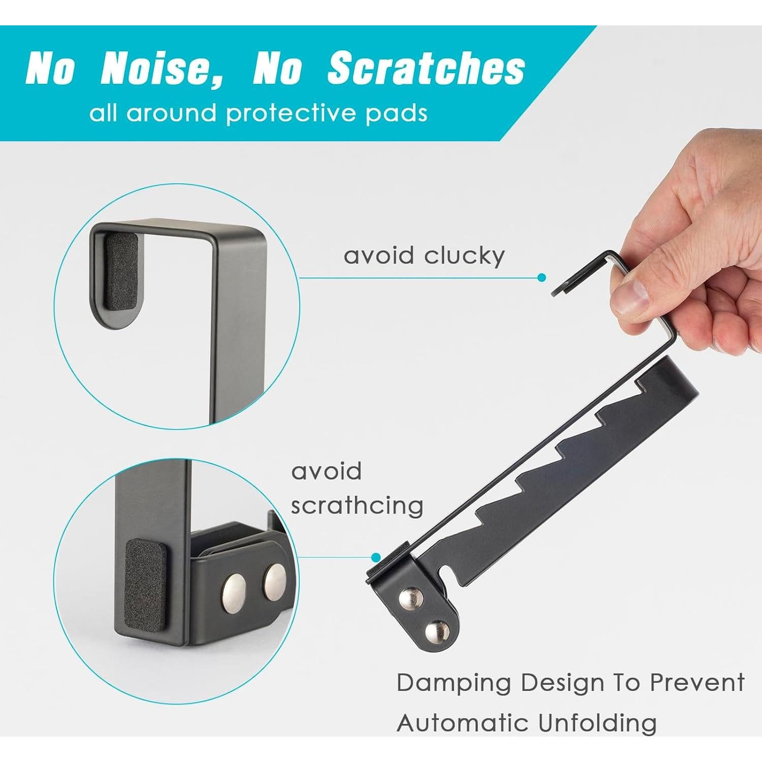 Paquete de 2 Percheros Metálicos TASEVO Ajustables Plegables