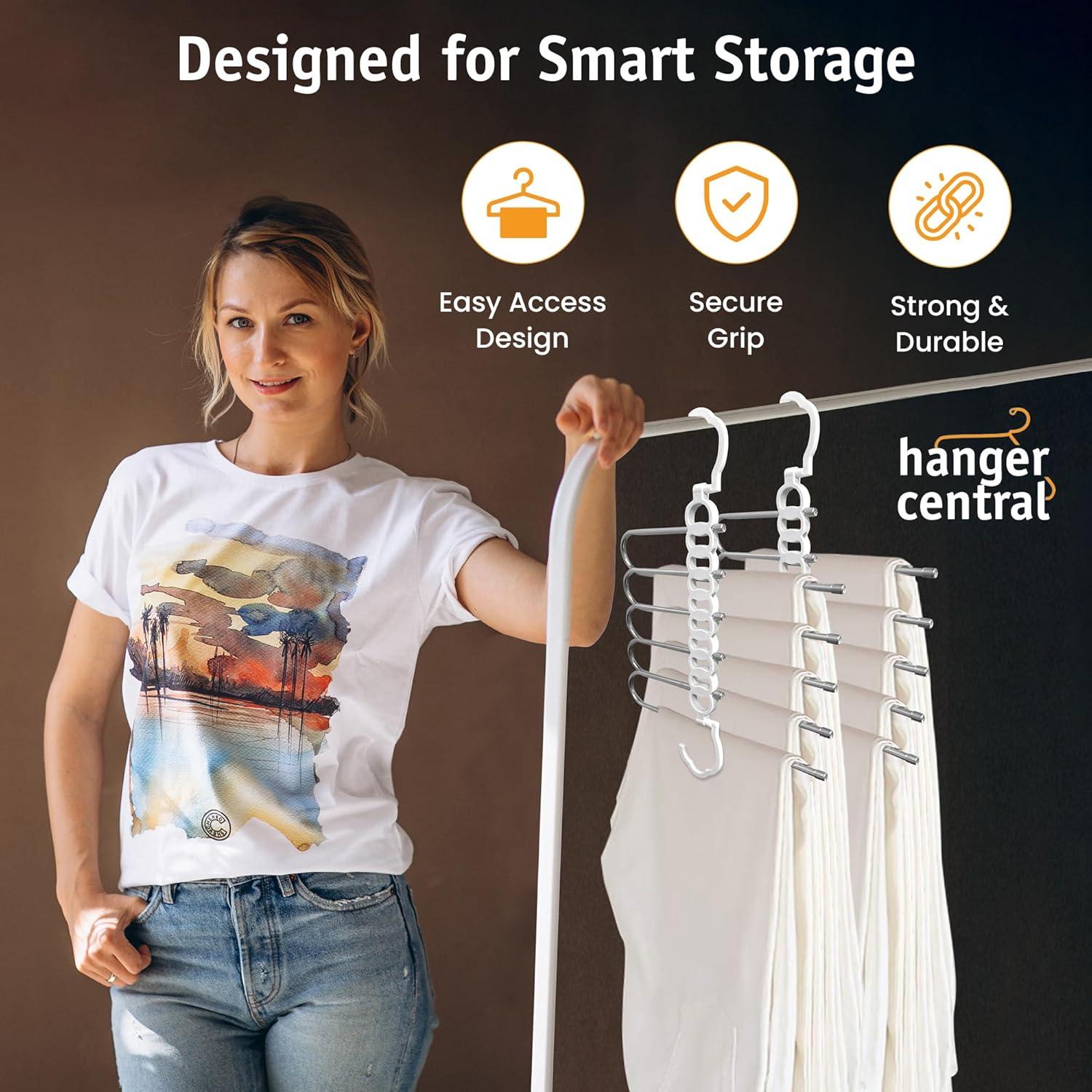 Perchero Central 2 Pack Plegable Antideslizante para Ropa