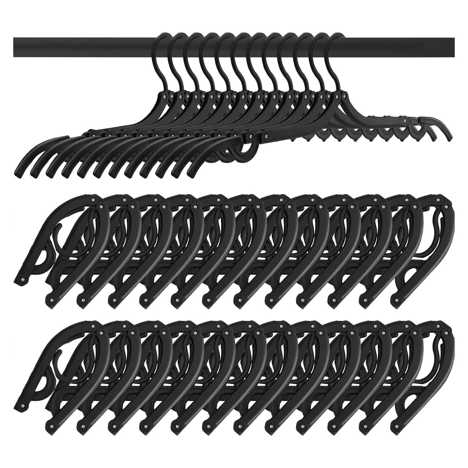 12 Perchas Plegables Negras Bgtecho Antideslizantes Viaje