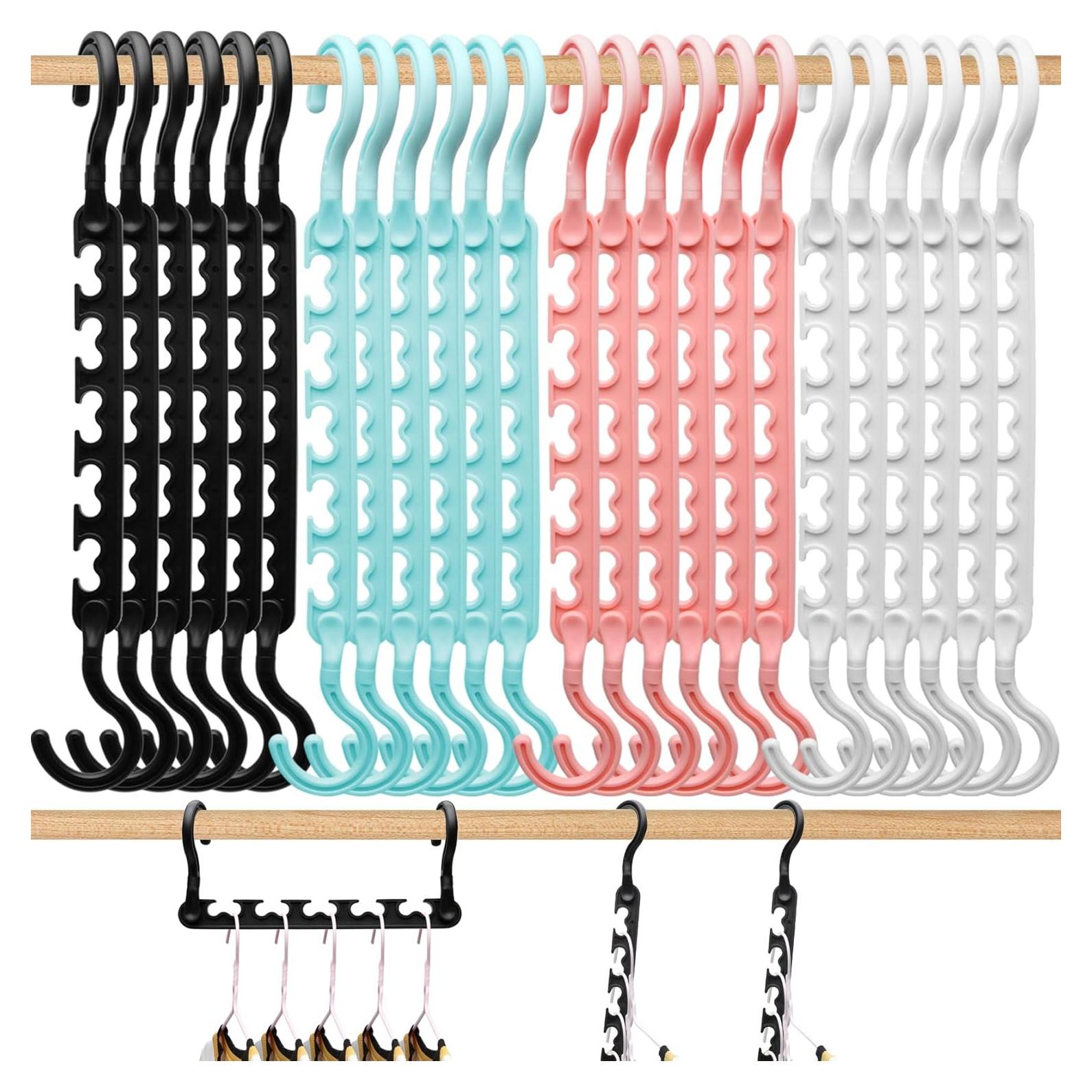 Organizadores de Closet HZZILEY - 24 Perchas Ahorra Espacio