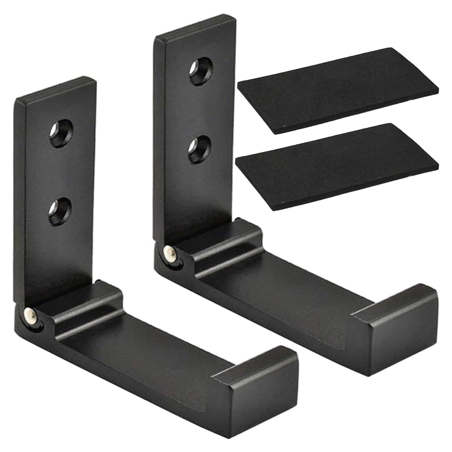 Ganchos de abrigo plegables Latomex - 2 unidades, aluminio negro