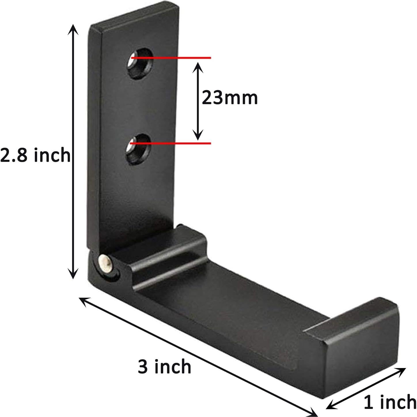 Ganchos de abrigo plegables Latomex - 2 unidades, aluminio negro