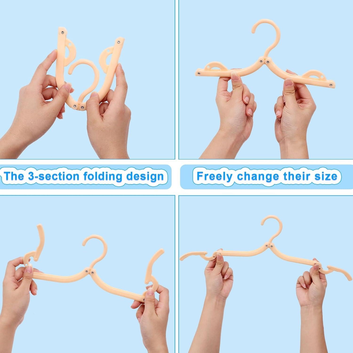 20 Perchas Plegables de Viaje Erinnmy - Antideslizantes y Ligeras