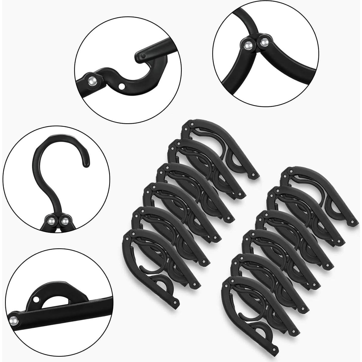 Percha Plegable de Viaje Heshebuy Multifuncional Negra