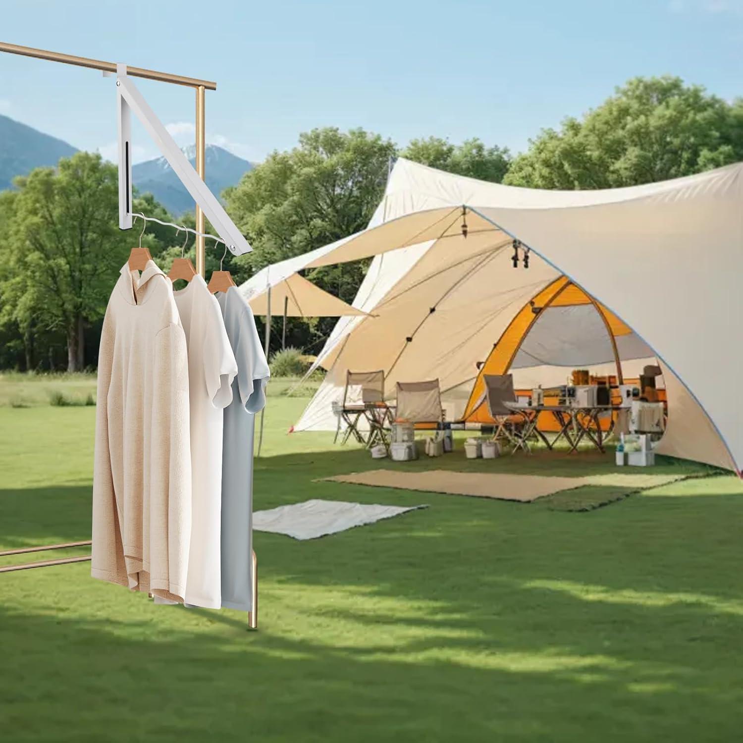 Organizador de Perchas Plegable RMERVE 2 Pcs Blanco 33x28 cm