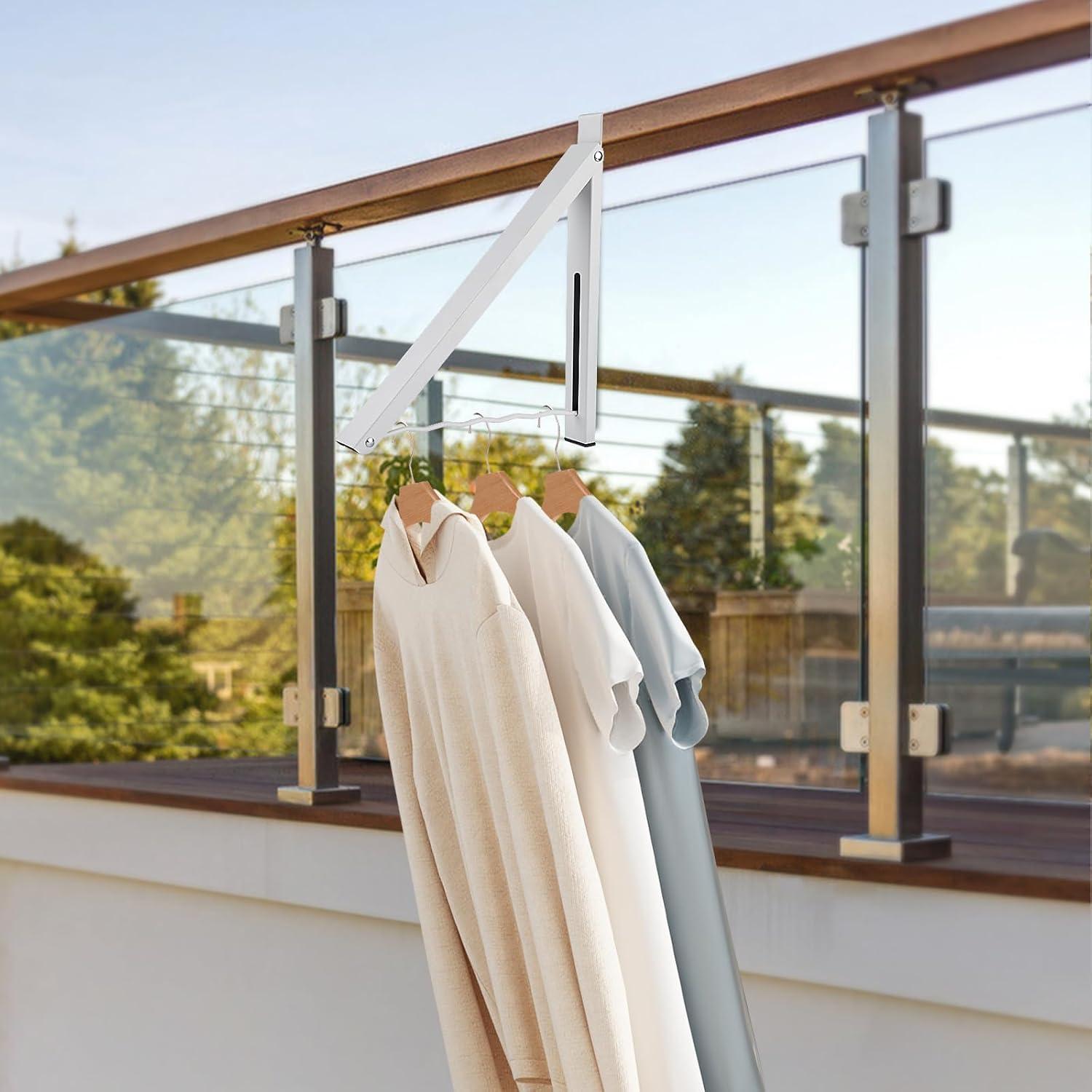 Organizador de Perchas Plegable RMERVE 2 Pcs Blanco 33x28 cm