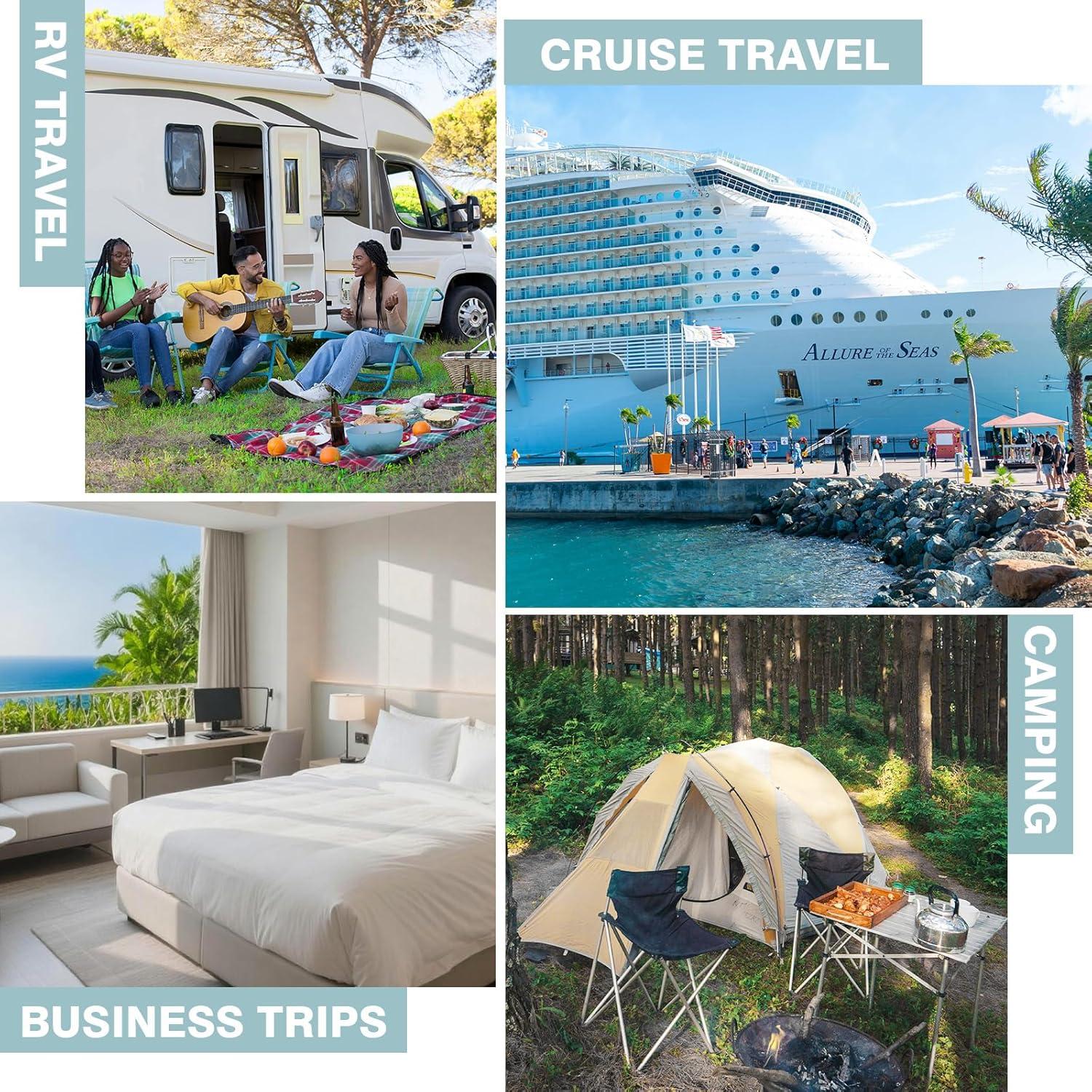 Perchas de Viaje Plegables Actmuen 50 Pcs Livianas Multicolor