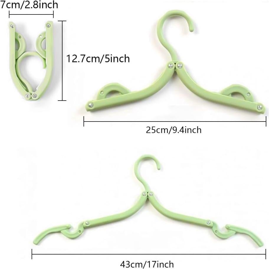 18 Perchas Plegables de Viaje Heshebuy Multicolor