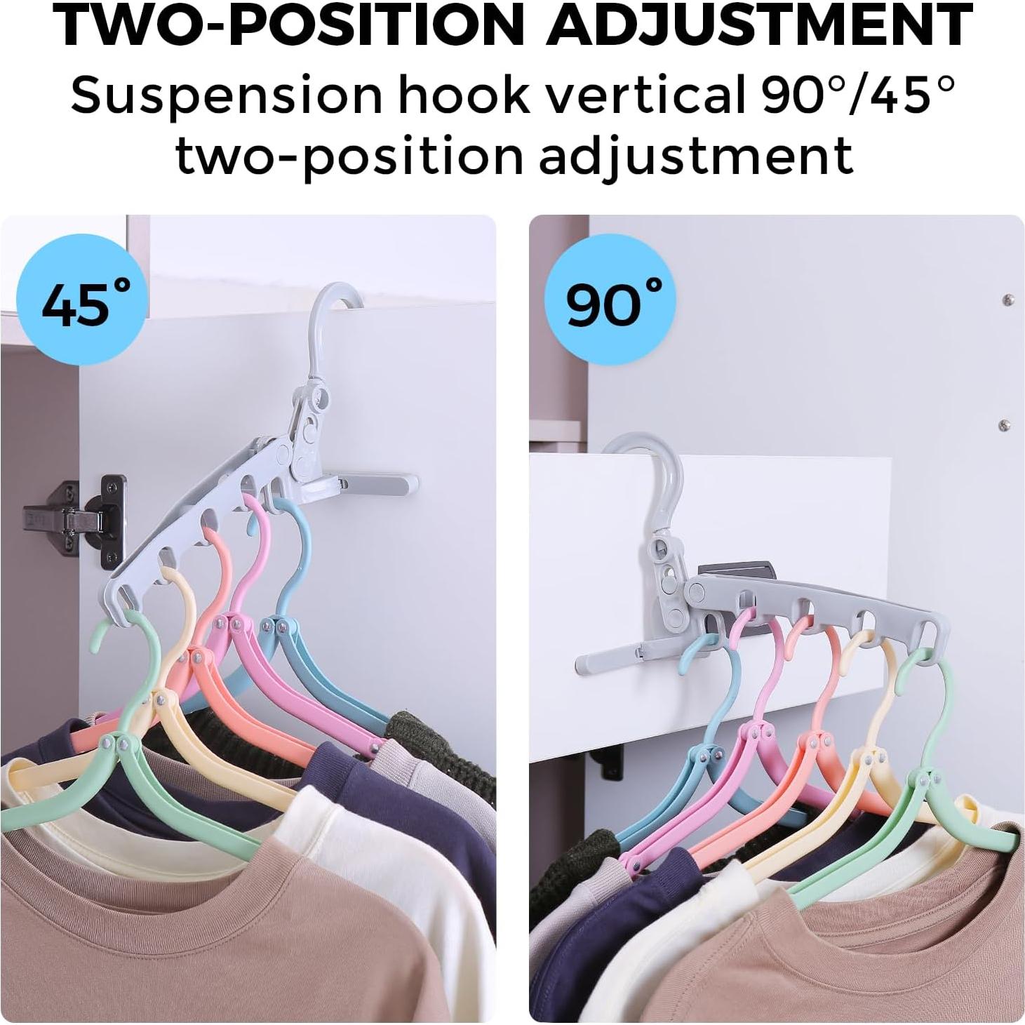 Juego de 25 Perchas Plegables Yuxitia para Viaje - Ahorra Espacio