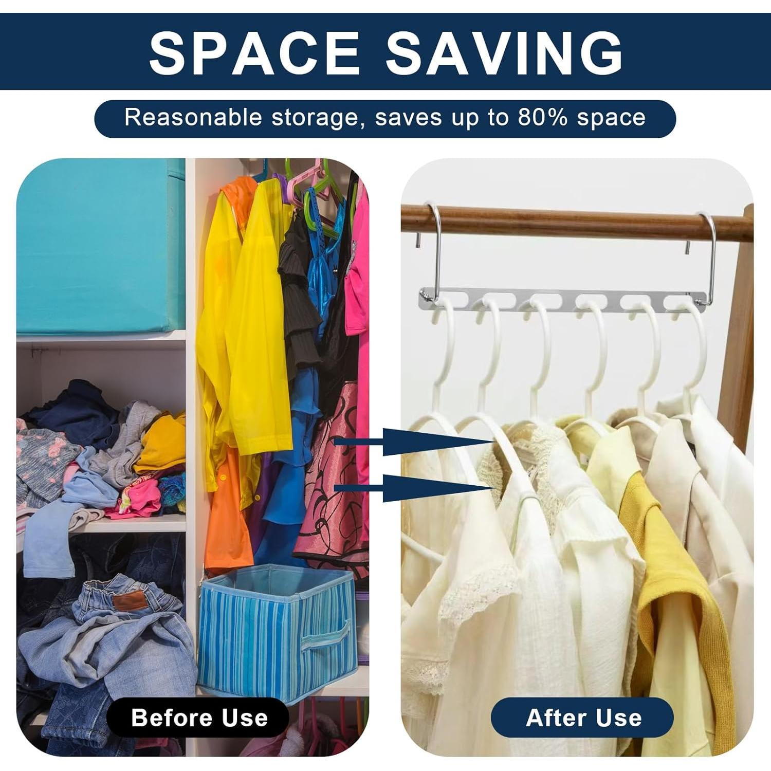 12 Perchas Metálicas Plegables WONGPERG Ahorra Espacio 0.91kg