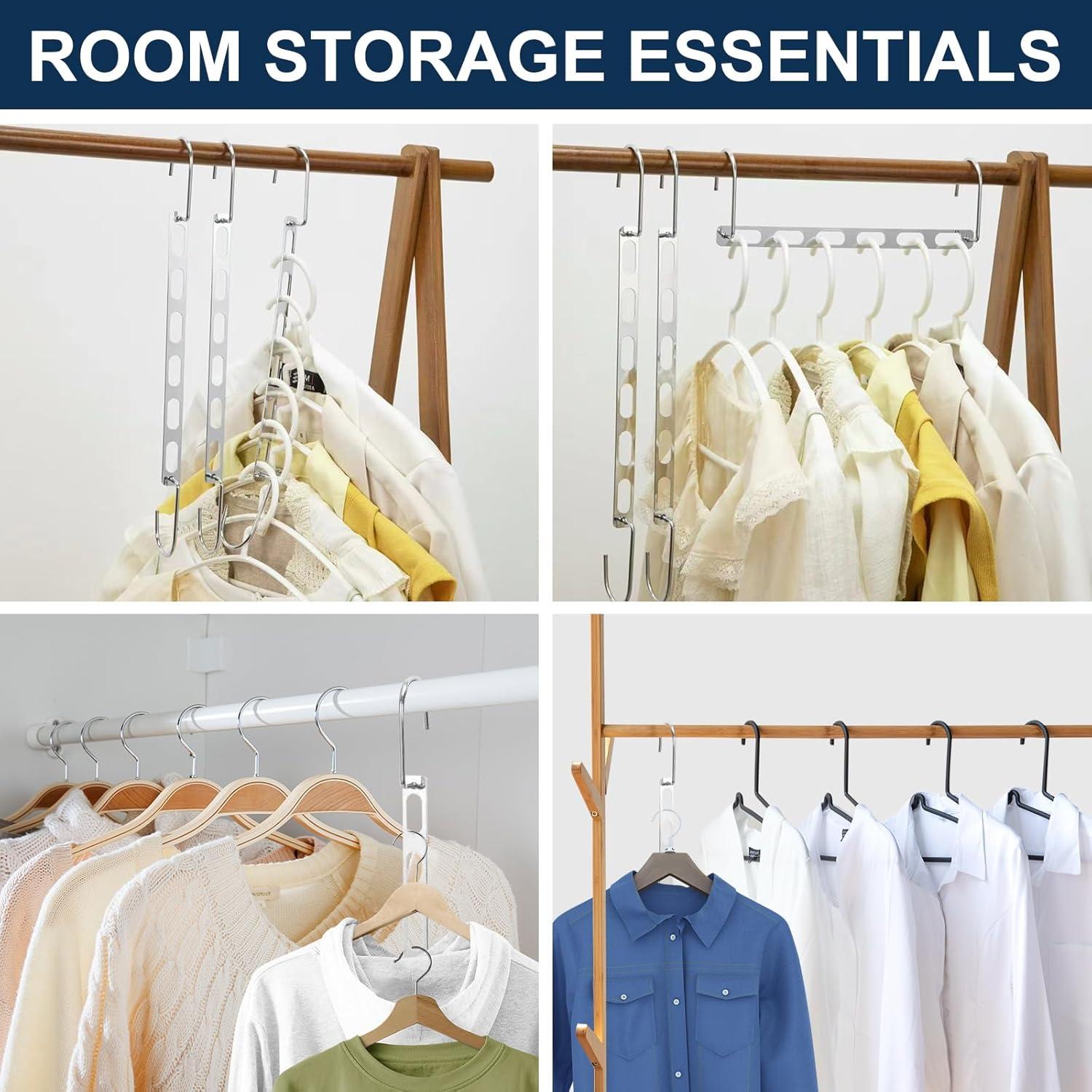 12 Perchas Metálicas Plegables WONGPERG Ahorra Espacio 0.91kg