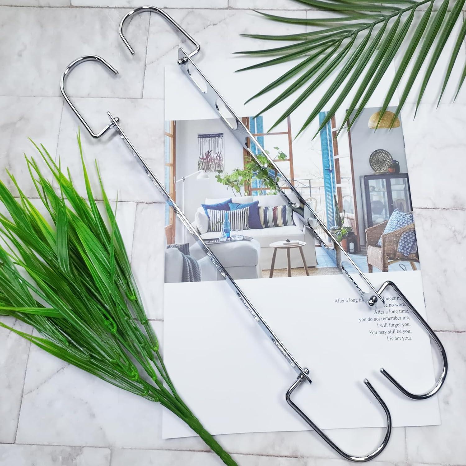 12 Perchas Metálicas Plegables WONGPERG Ahorra Espacio 0.91kg