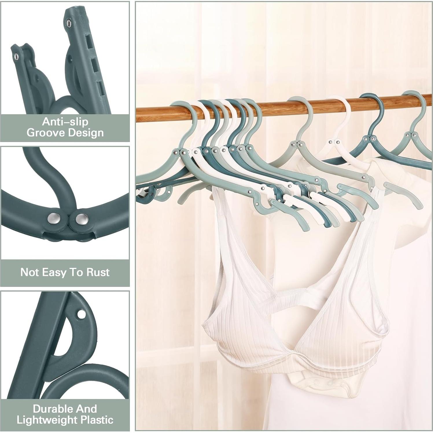 24 Perchas de Viaje Plegables Teenyyou Antideslizantes