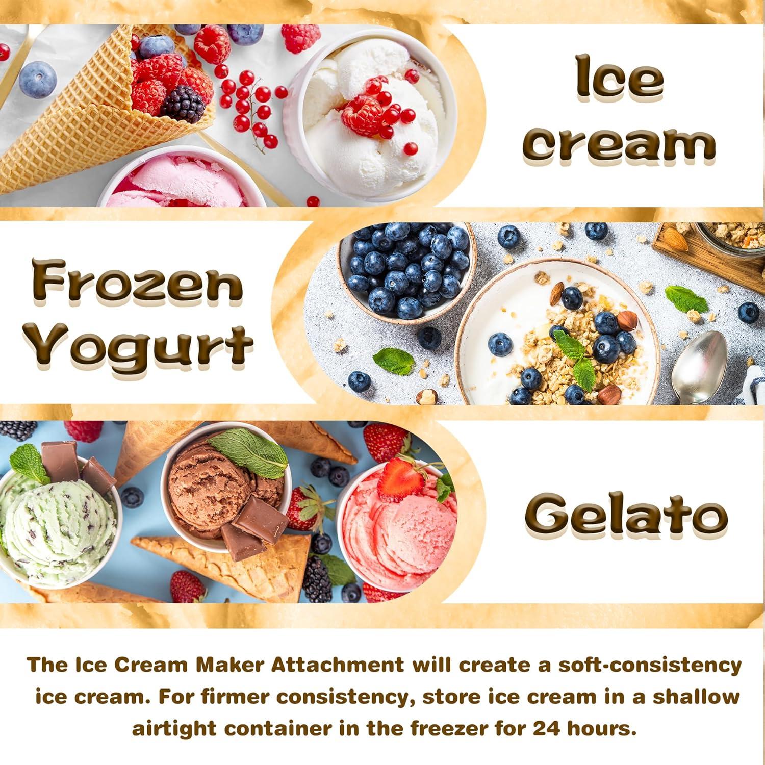 Accesorio para Hacer Helados FOKIEE para Batidoras KitchenAid 2L