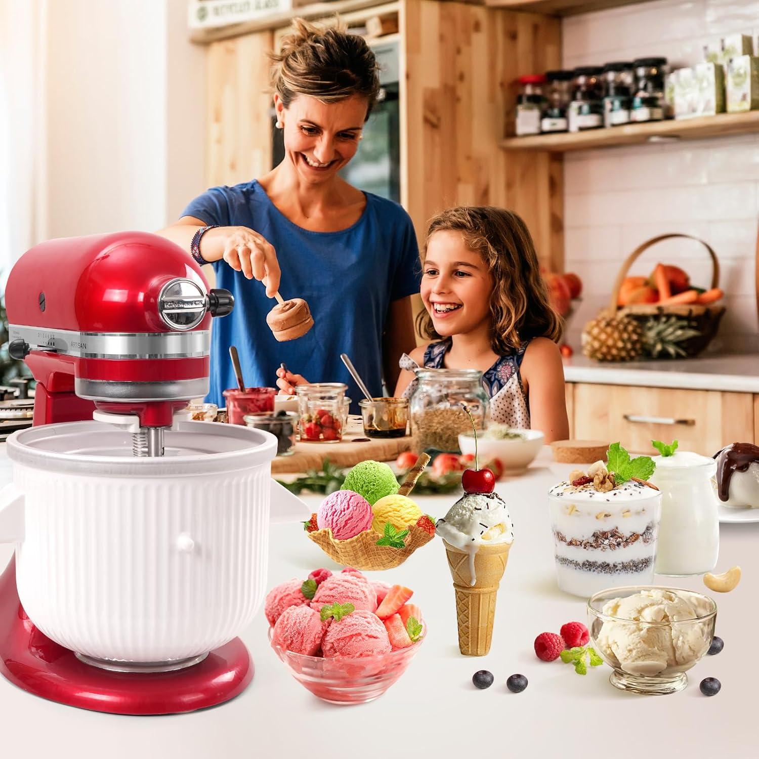 Máquina de Hacer Helados MEILEYII 2 Cuartos para Kitchenaid
