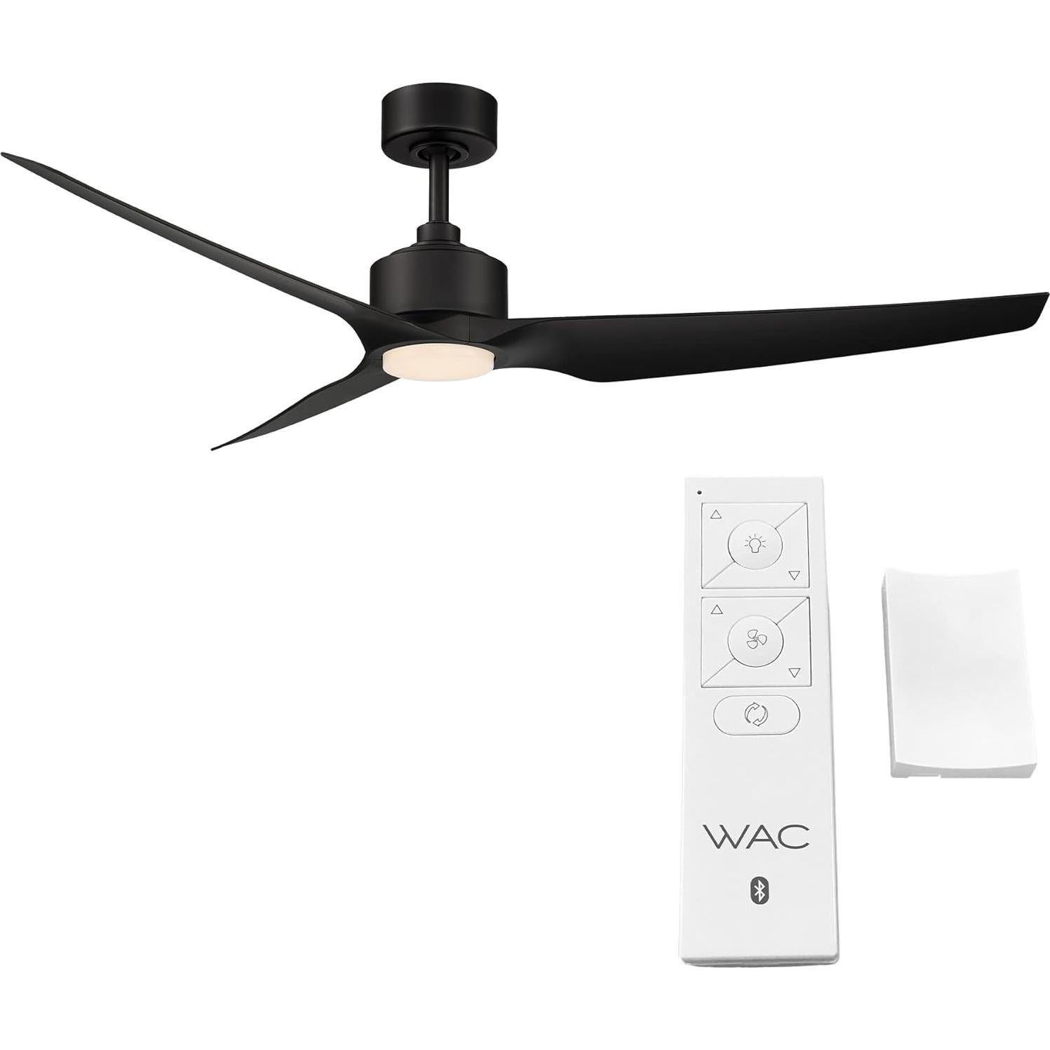 Ventilador de Techo Inteligente WAC Stella 60cm Negro Mate LED