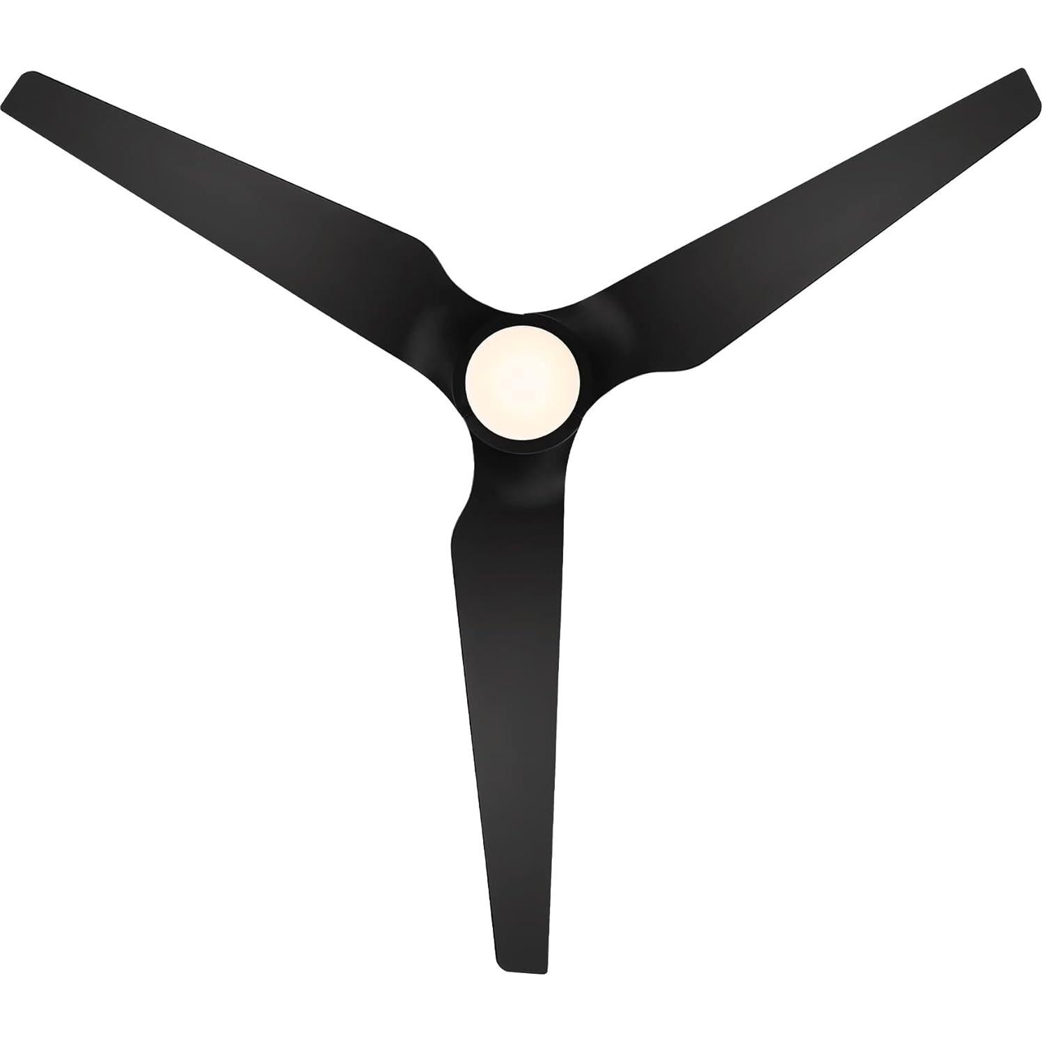 Ventilador de Techo Inteligente WAC Stella 60cm Negro Mate LED