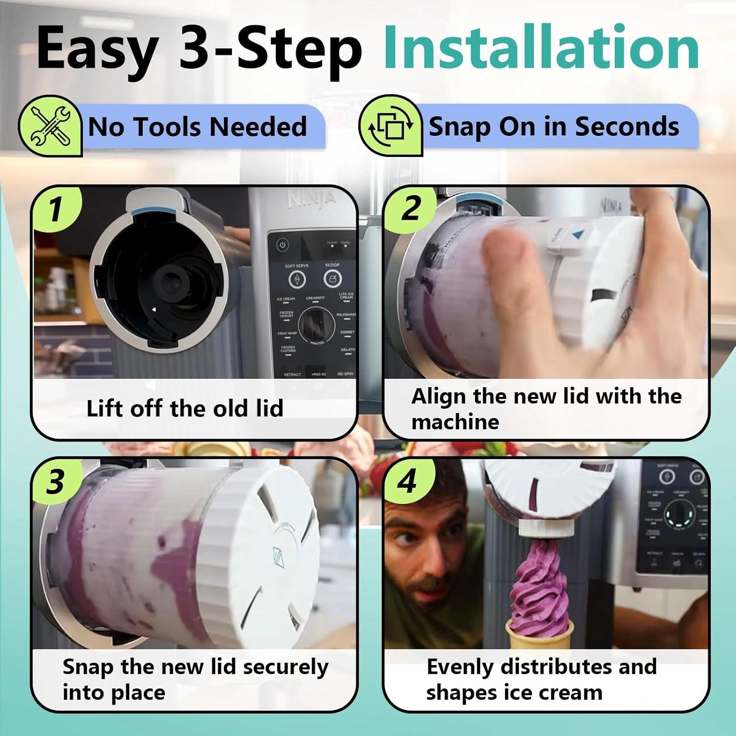 Tapa dispensadora y prensa Kamrexi para Ninja Swirl NC700/701/701C