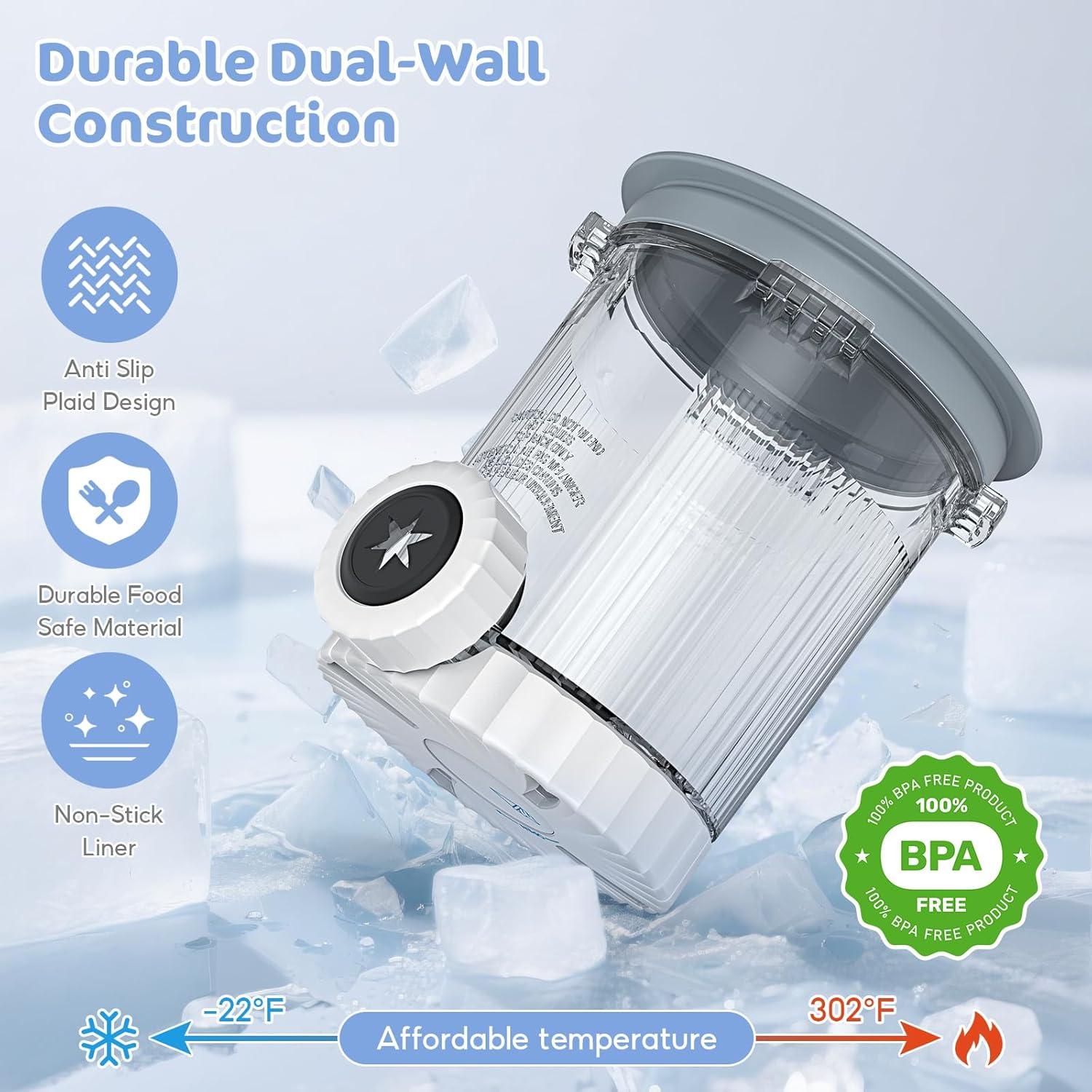 Paquete de 2 Pints y Tapas Ninja Swirl NC700 16oz