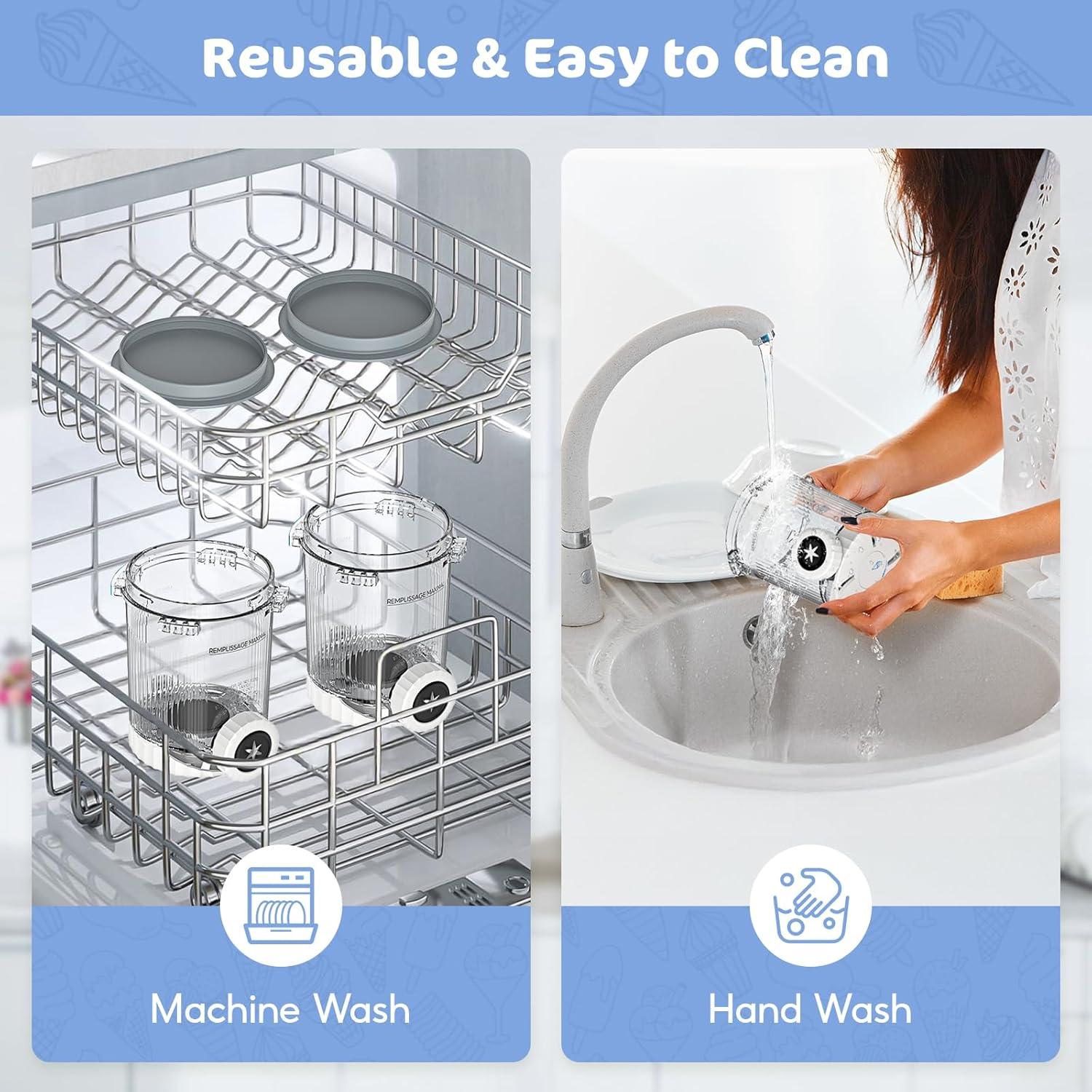 Paquete de 2 Pints y Tapas Ninja Swirl NC700 16oz