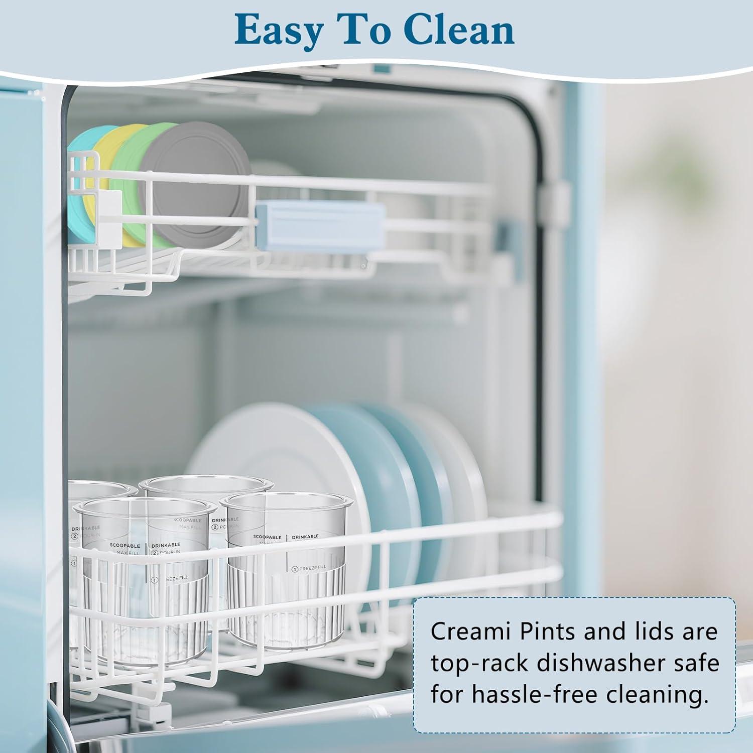 Contenedores Creami Deluxe QUIENKITCH 24oz - 4 Pints y Tapas