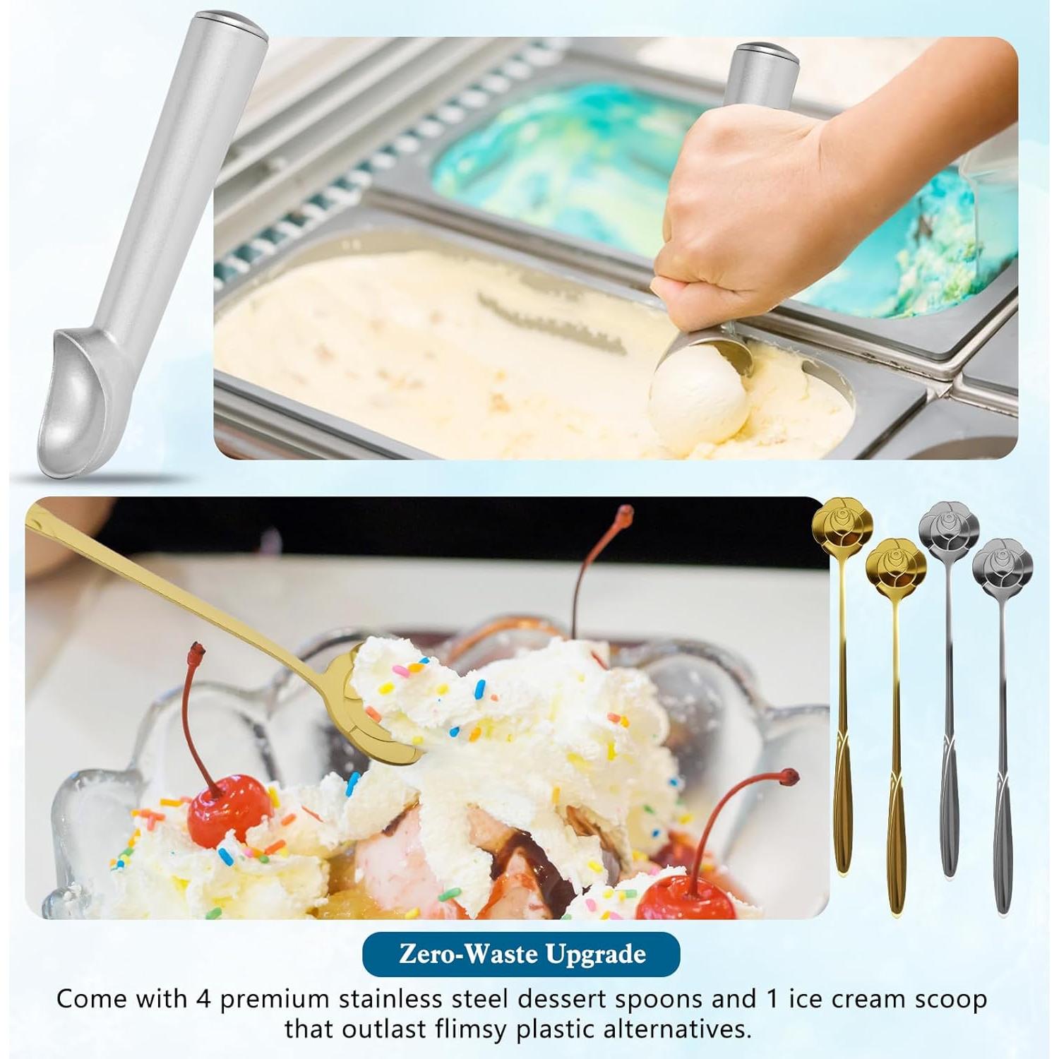 Contenedores Creami Deluxe QUIENKITCH 24oz - 4 Pints y Tapas