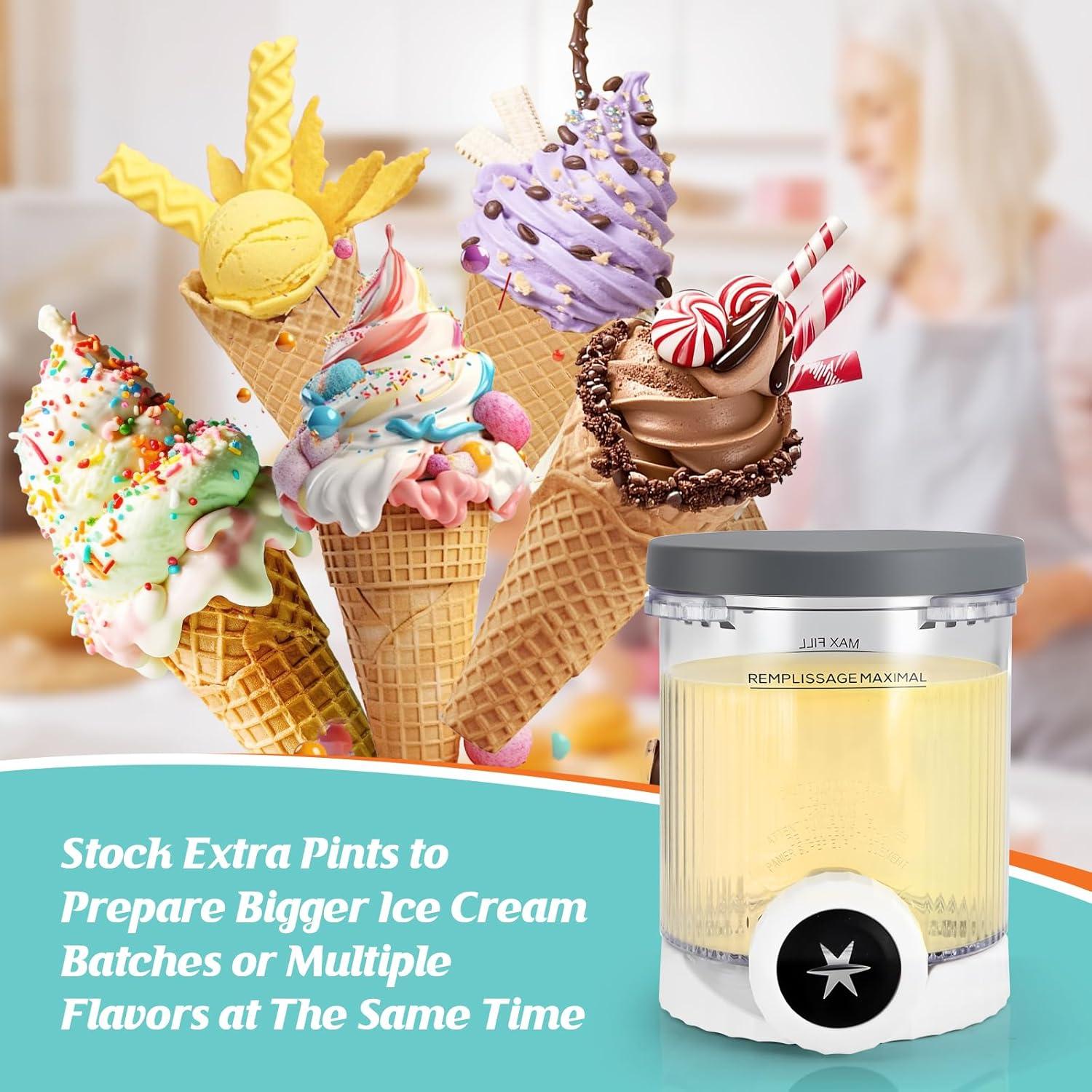 Reemplazo Jeroesja 2-Pack Pints y Tapas para Ninja NC701