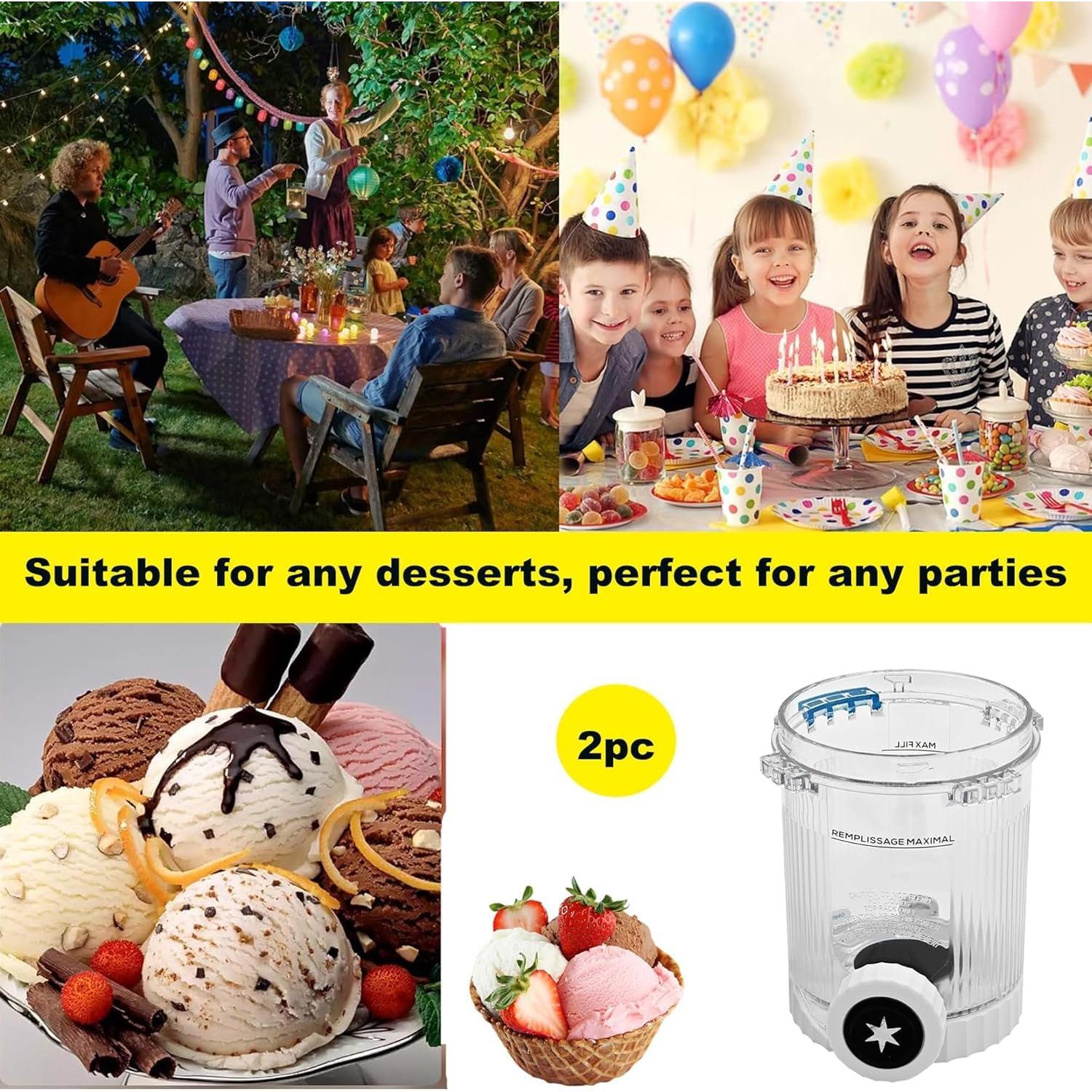 Paquete de 2 Pints Ninja Creami NC700 NC701, 473ml, Libre de BPA