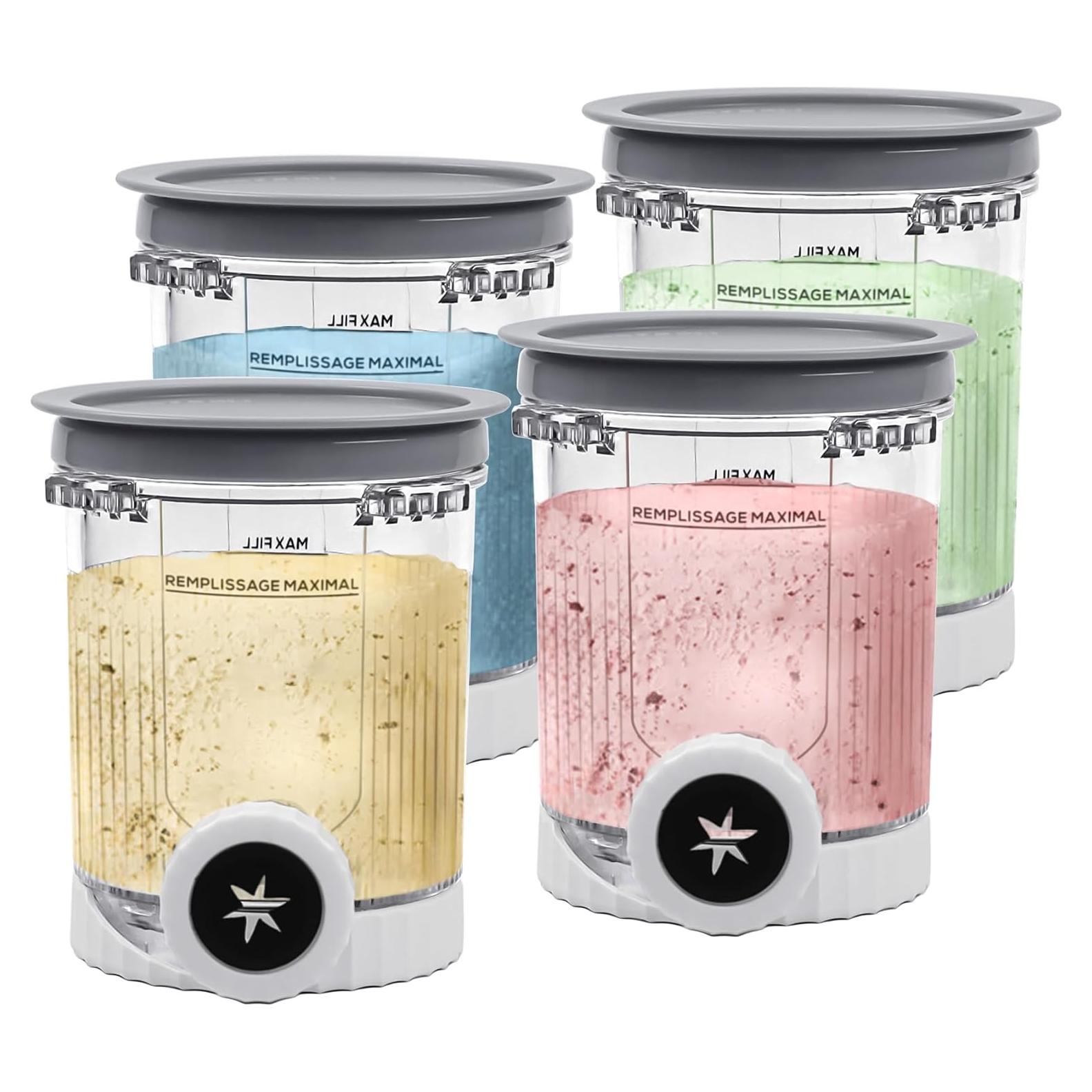 Recipientes de Reemplazo NANOBABY para Ninja Creami Swirl 16oz - Paquete de 4