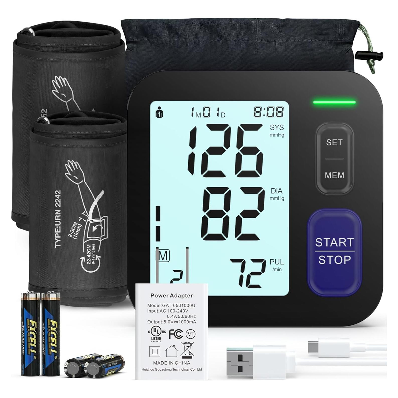 Máquina de Presión Arterial Digital AQESO - 2 Mangas M/L y XL