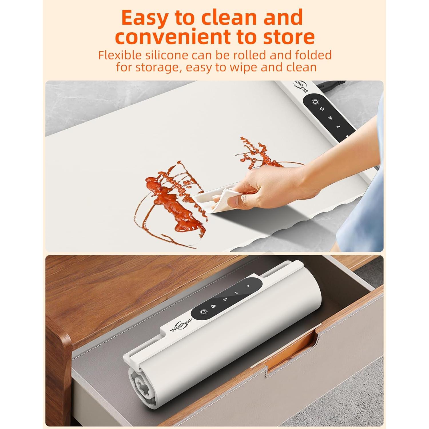 Alfombrilla Calentadora Eléctrica WELLPEAK 61x38cm 240W Blanca