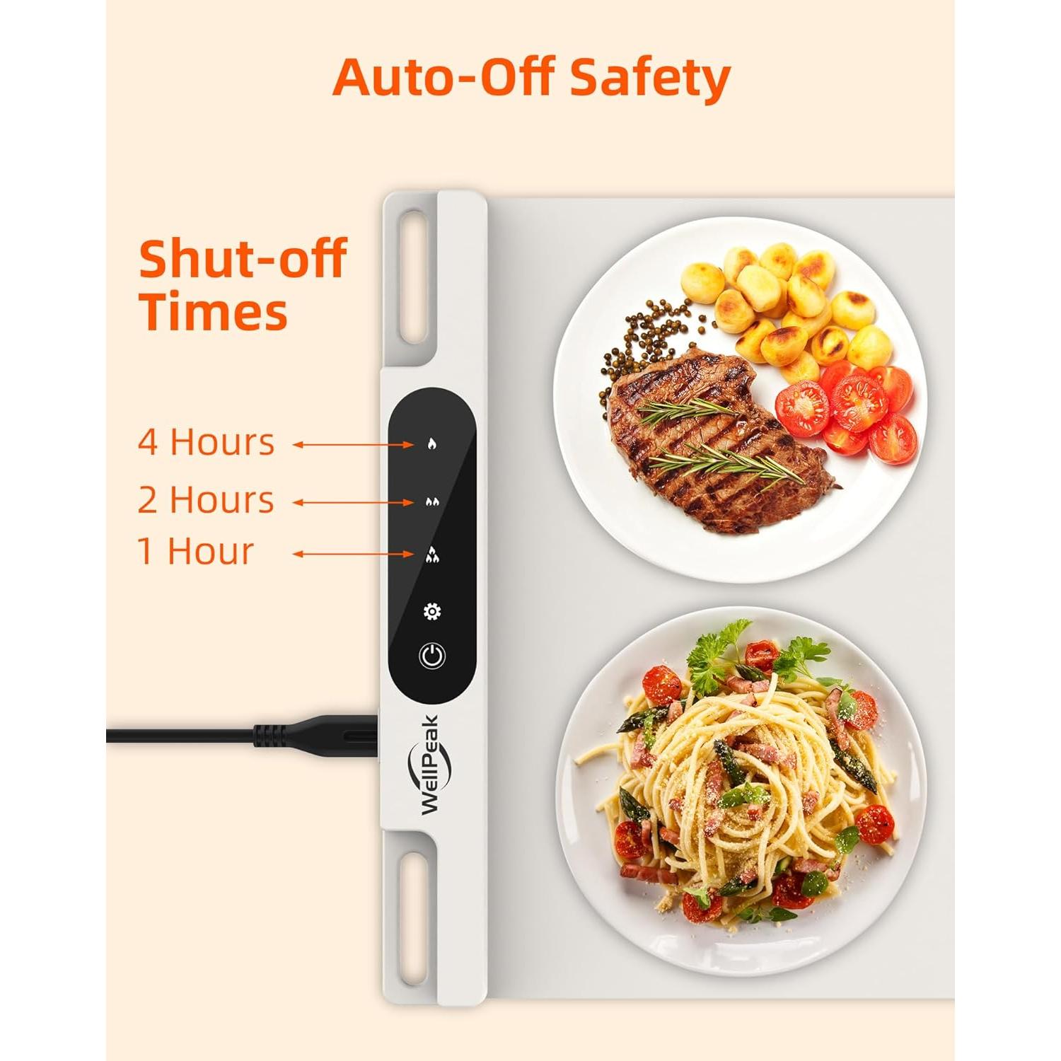 Alfombrilla Calentadora Eléctrica WELLPEAK 61x38cm 240W Blanca