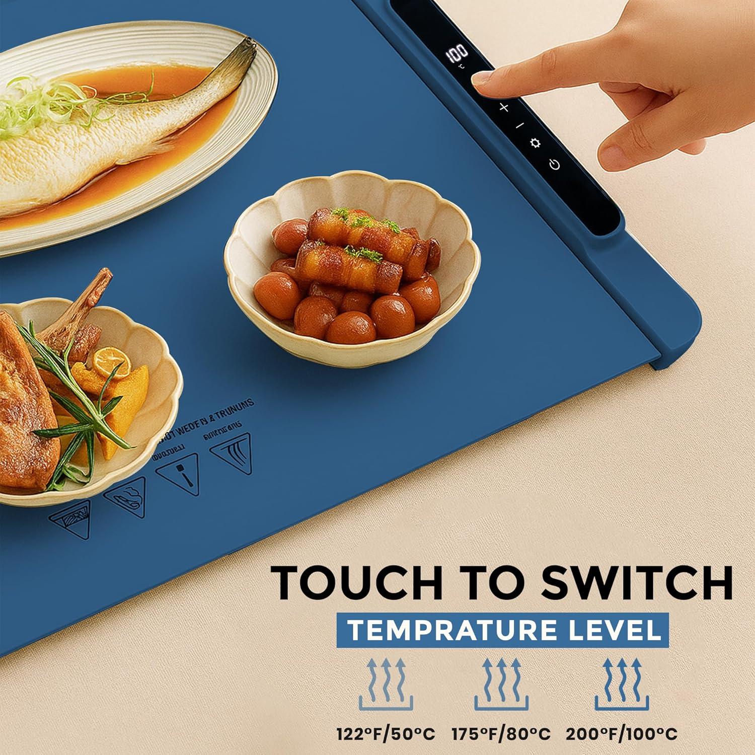 Bandeja Calentadora Eléctrica Jewelcare 63.5x30.5cm Azul