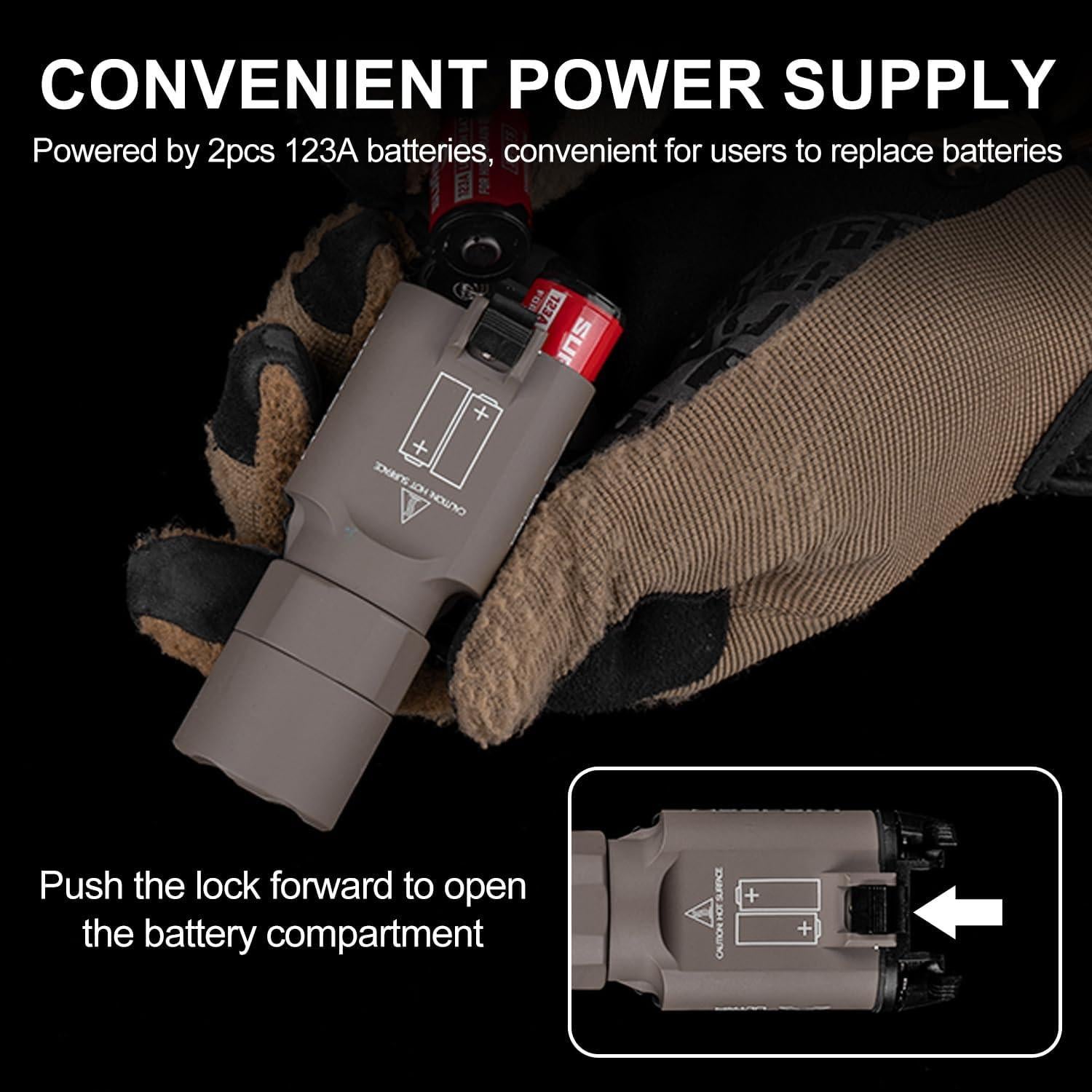 Linterna Táctica LED Zhongren X300-A 800 Lúmenes Beige