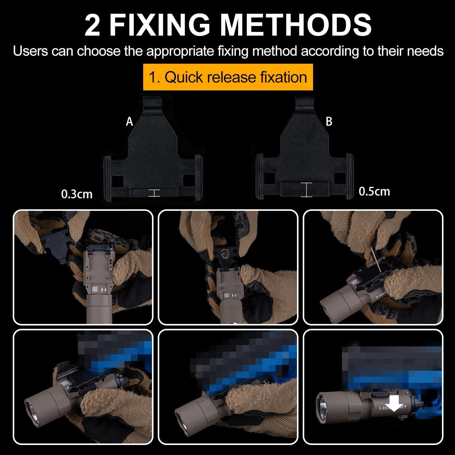 Linterna Táctica LED Zhongren X300-A 800 Lúmenes Beige