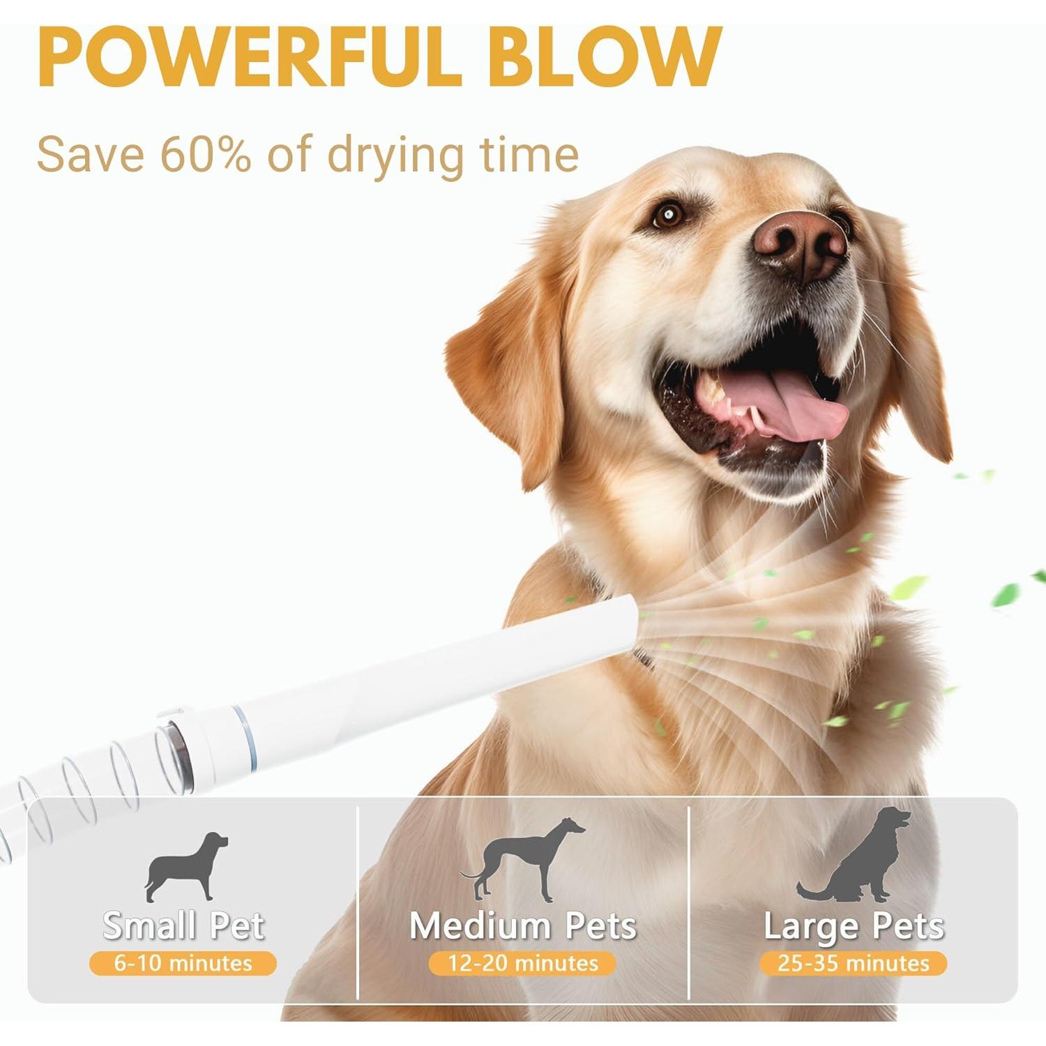 Kit de Aspiradora y Secador FOTING 6 en 1 para Perros 2.1L