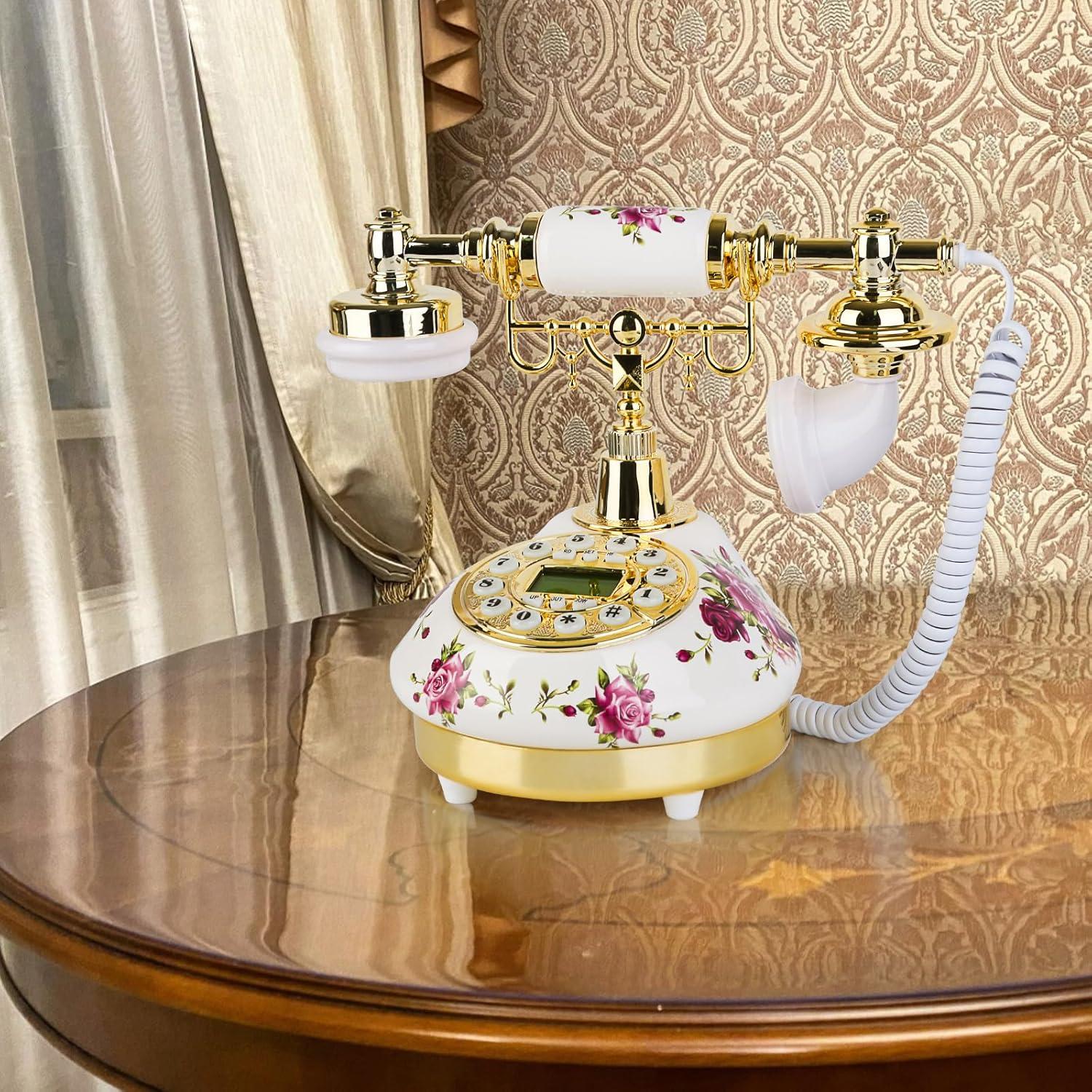 Teléfono de Línea Antiguo Sangyn Vintage con Pantalla LCD