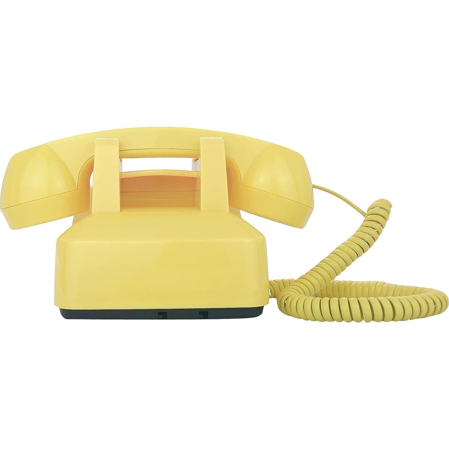 Teléfono de Escritorio Retro TelPal MY-301 Amarillo Manos Libres